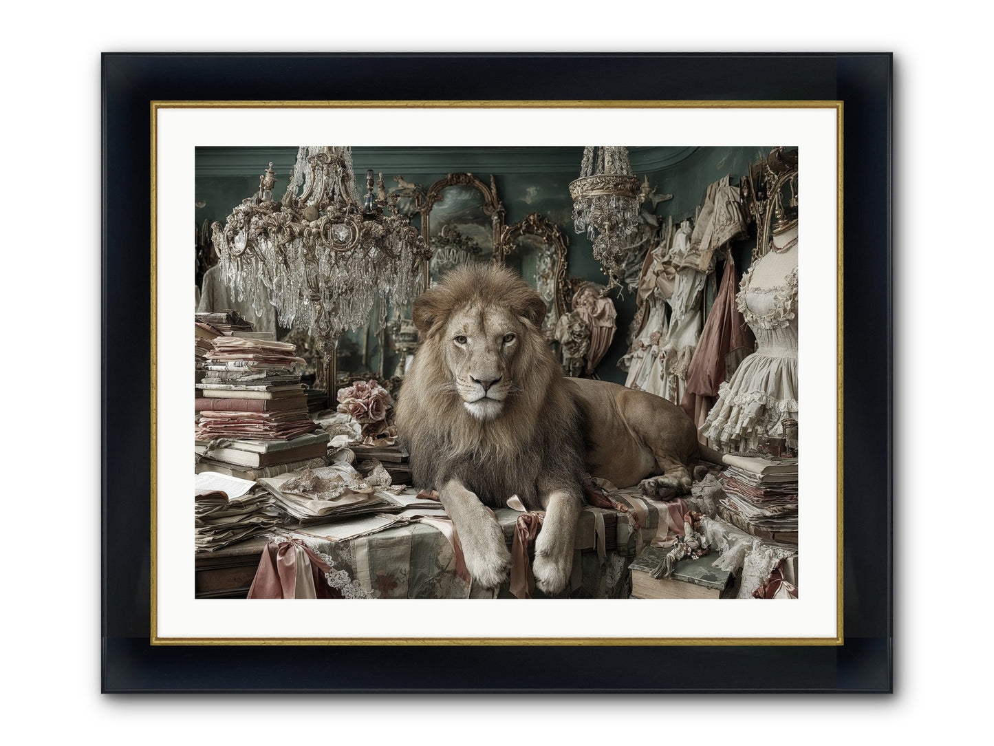 Lemonvale Afternoon Framed Print - Wide Black w/Gold 32x24