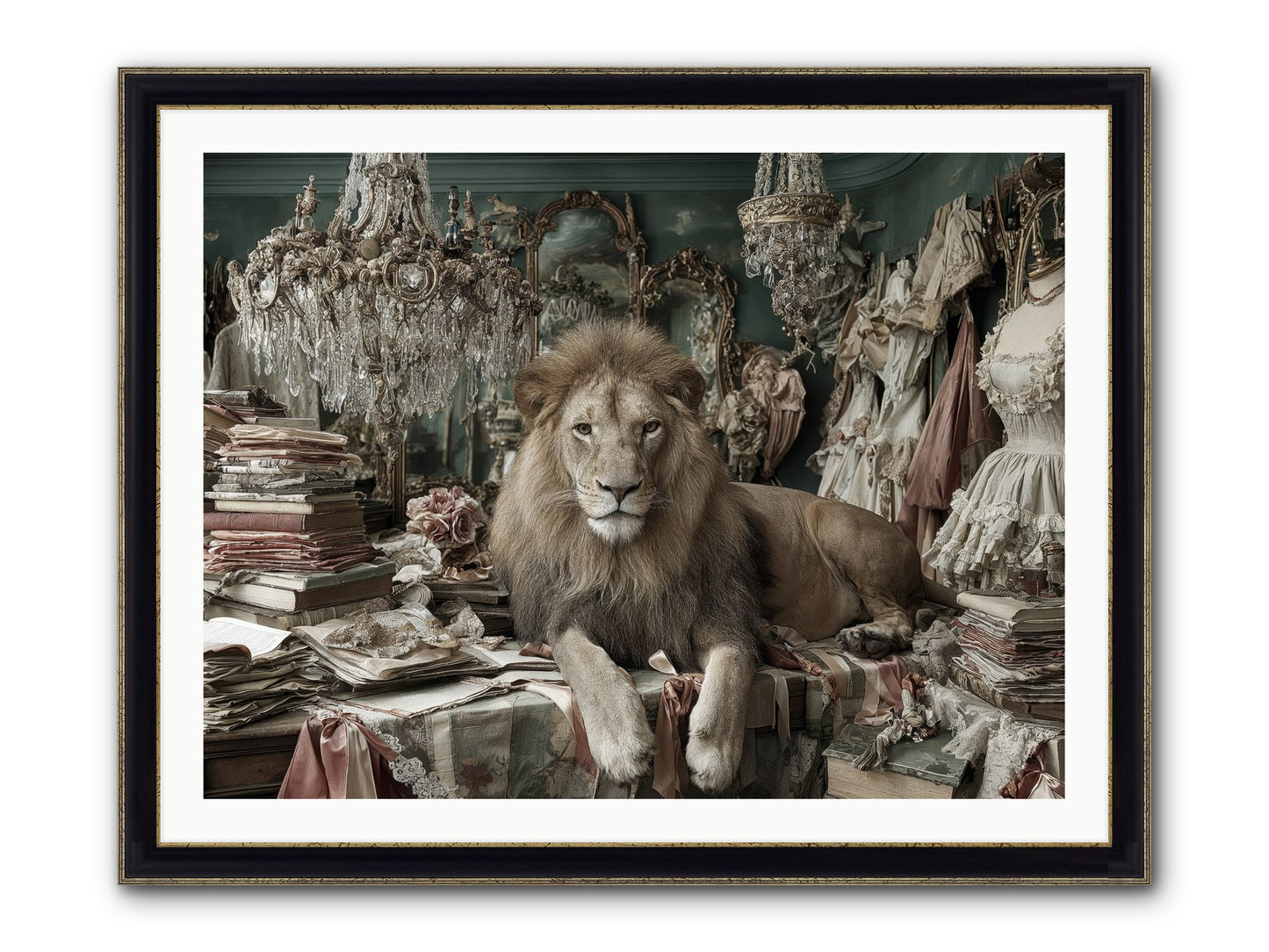 Lemonvale Afternoon Framed Print - Black & Gold 40x30