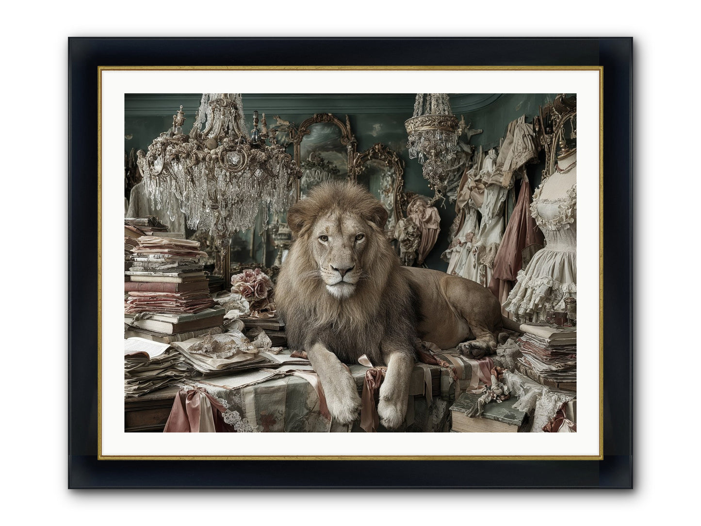 Lemonvale Afternoon Framed Print - Wide Black w/Gold 40x30