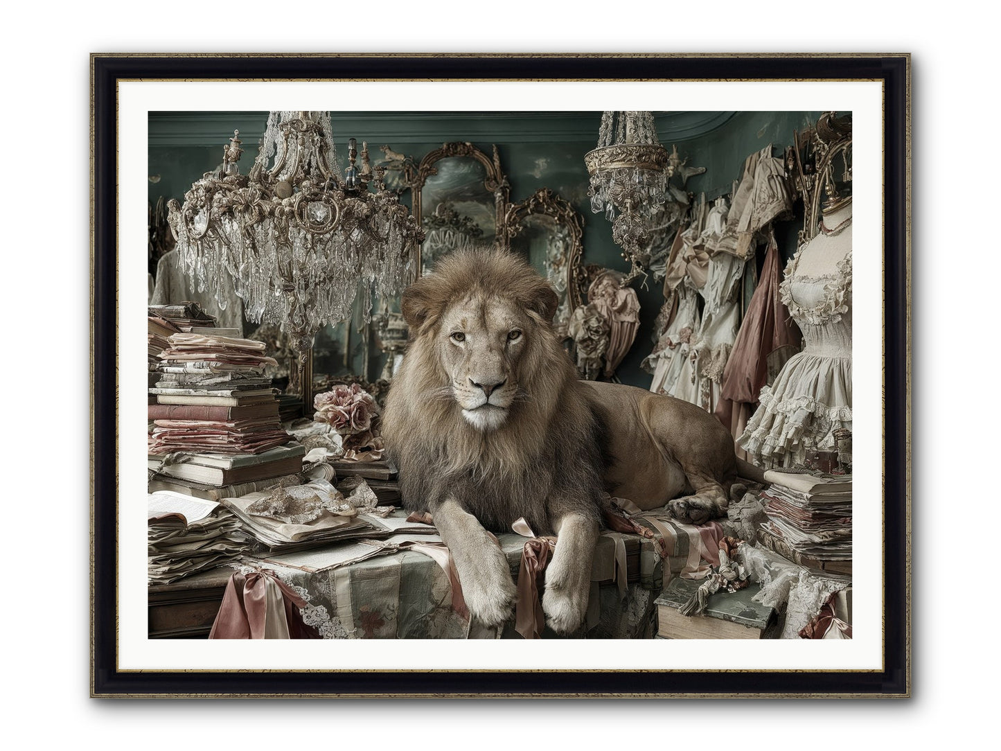 Lemonvale Afternoon Framed Print - Black & Gold 48x36
