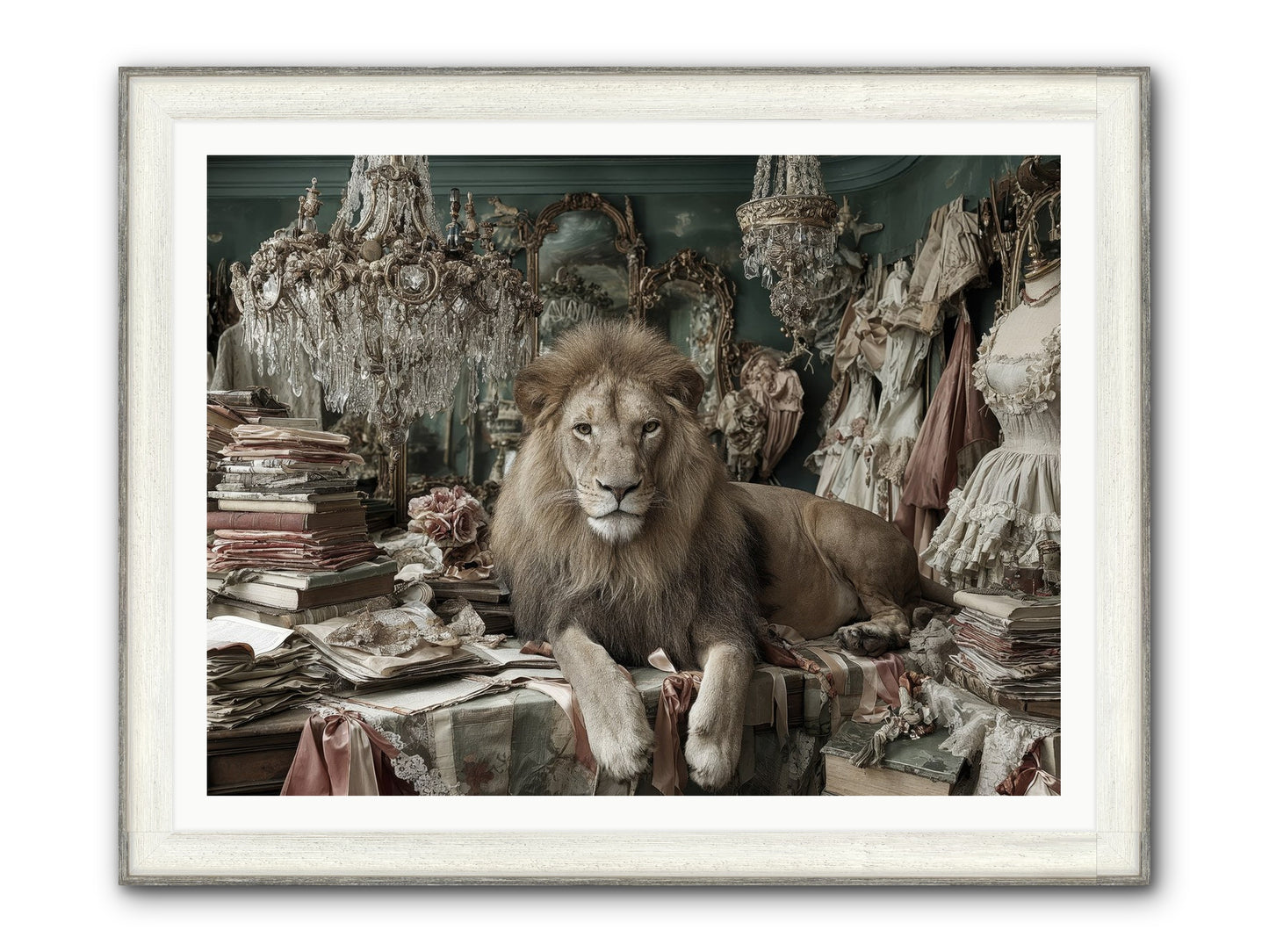 Lemonvale Afternoon Framed Print - Driftwood White 48x36