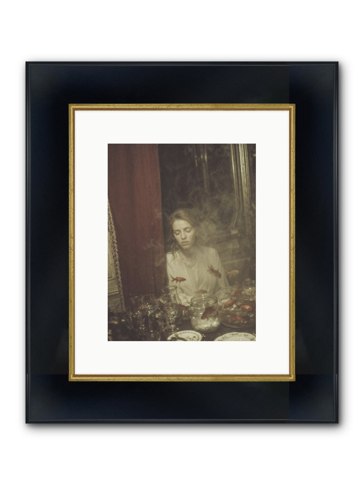 Lessons in Floating Framed Print - Wide Black w/Gold 9x12