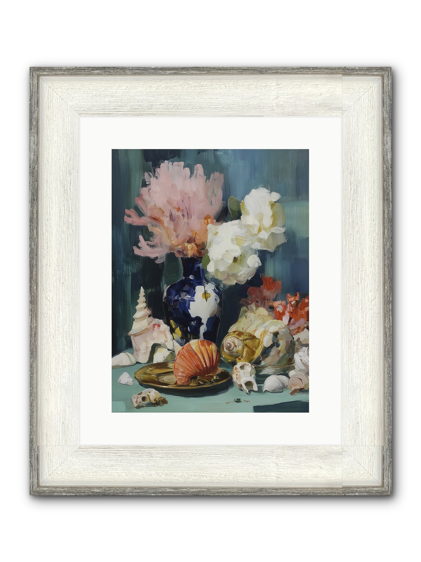 Letter To The Sea Framed Print - Driftwood White 12x16