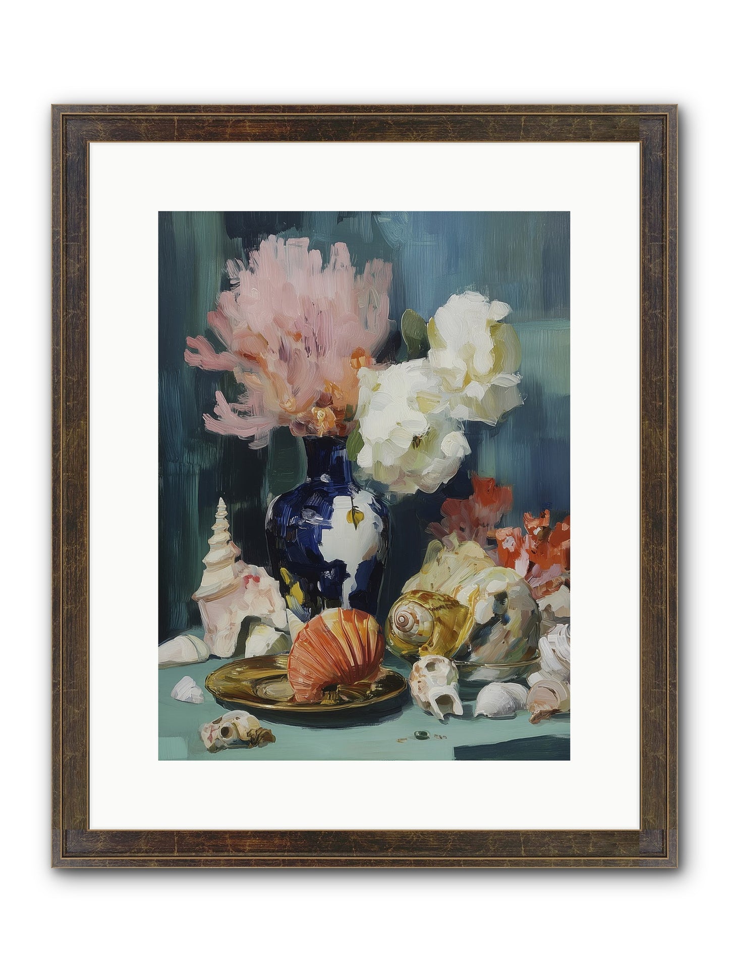 Letter To The Sea Framed Print - Slimwoods Black/Gold 12x16
