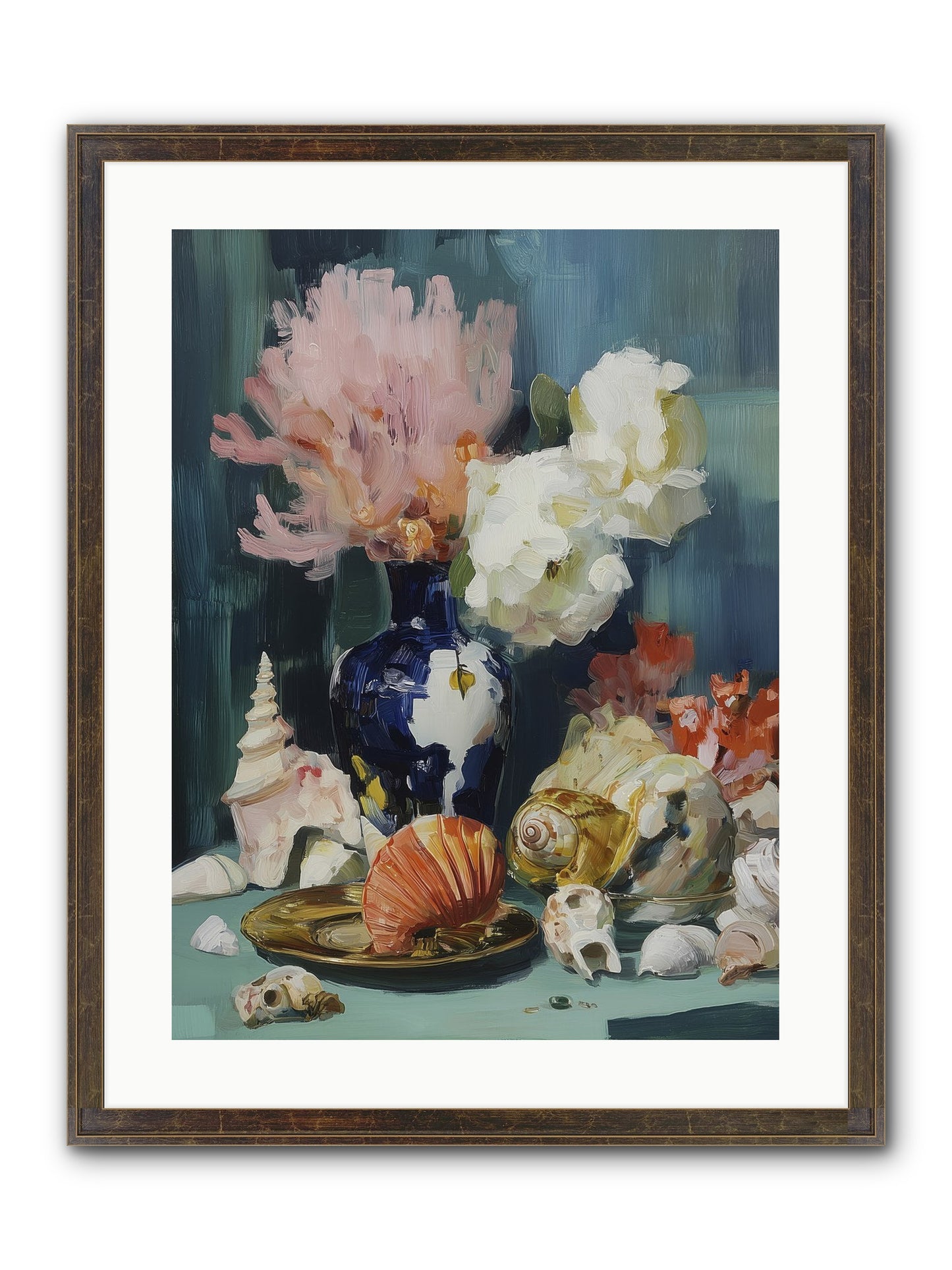 Letter To The Sea Framed Print - Slimwoods Black/Gold 18x24