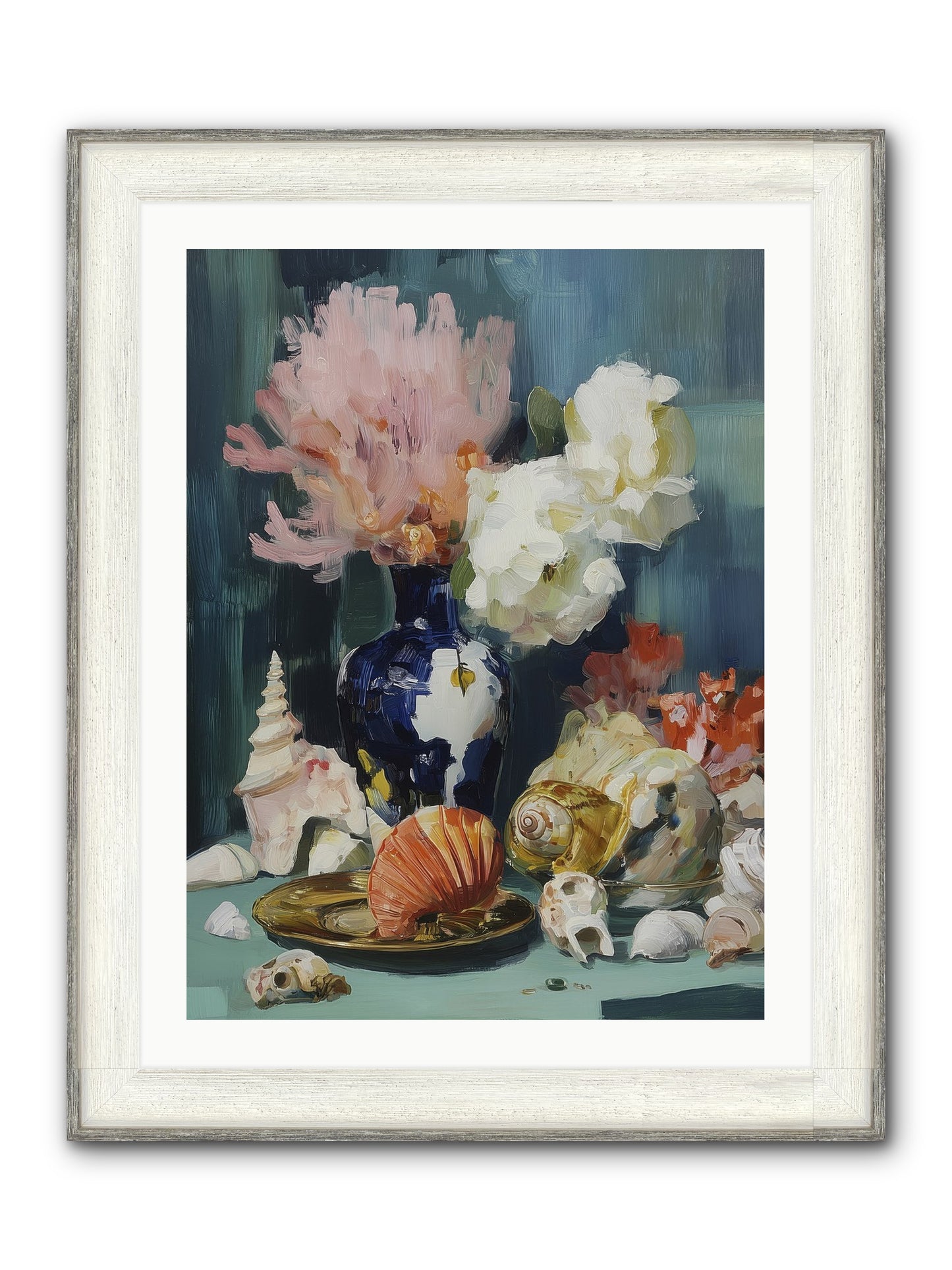 Letter To The Sea Framed Print - Driftwood White 24x32