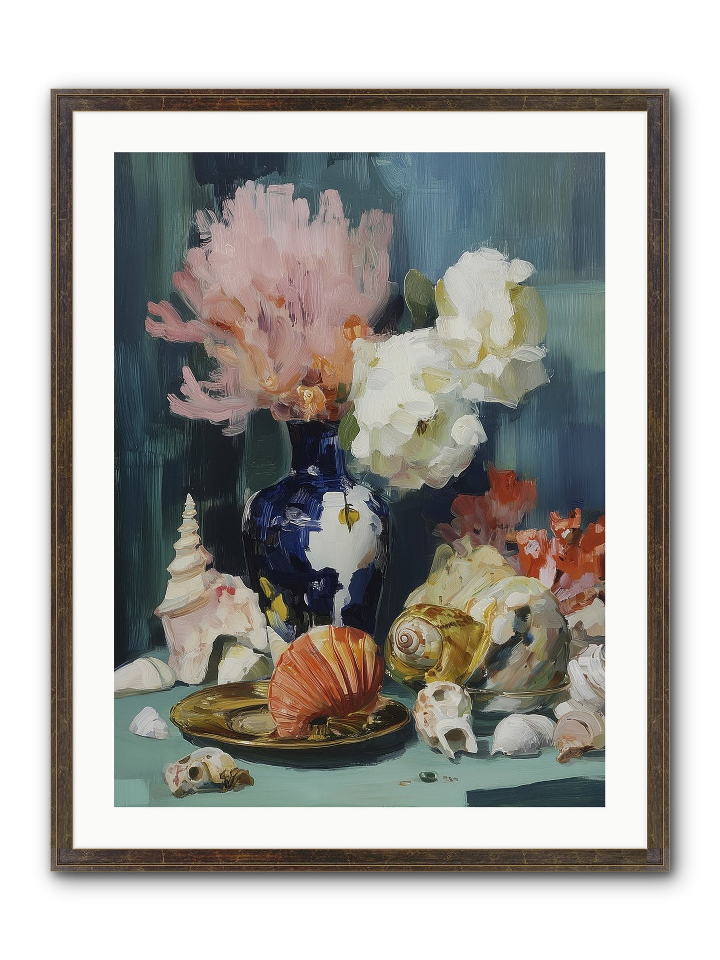 Letter To The Sea Framed Print - Slimwoods Black/Gold 24x32