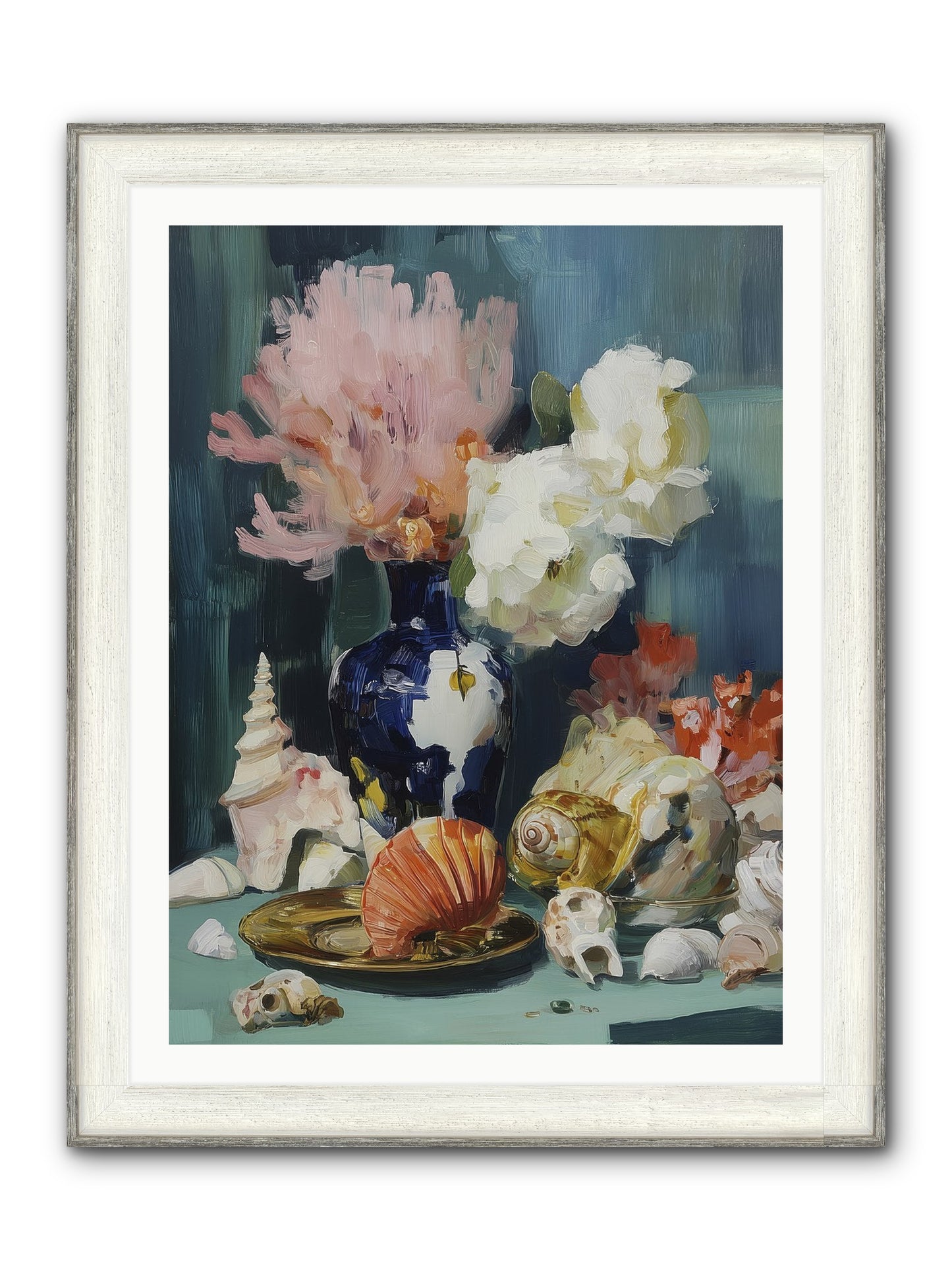Letter To The Sea Framed Print - Driftwood White 30x40