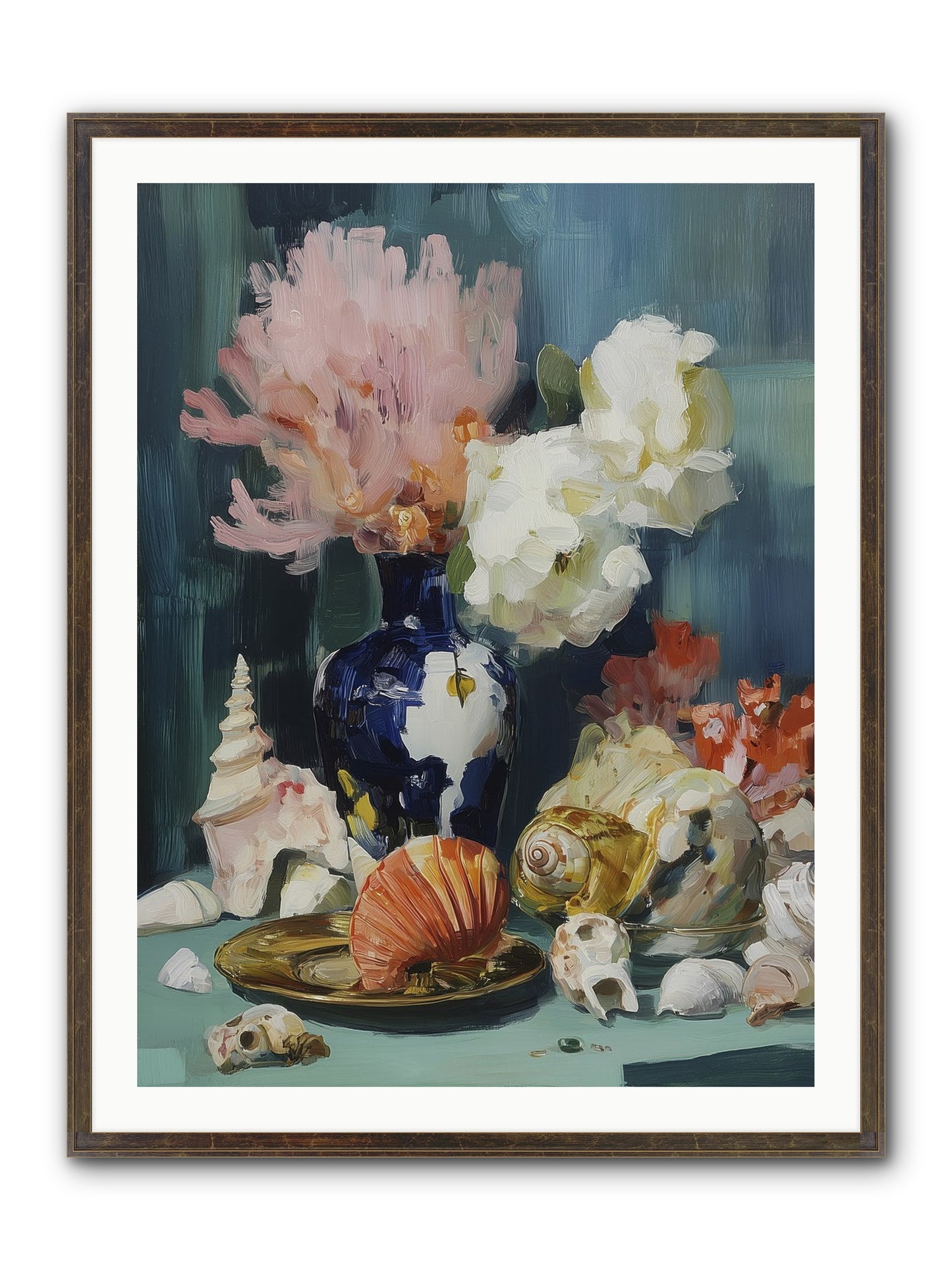 Letter To The Sea Framed Print - Slimwoods Black/Gold 30x40