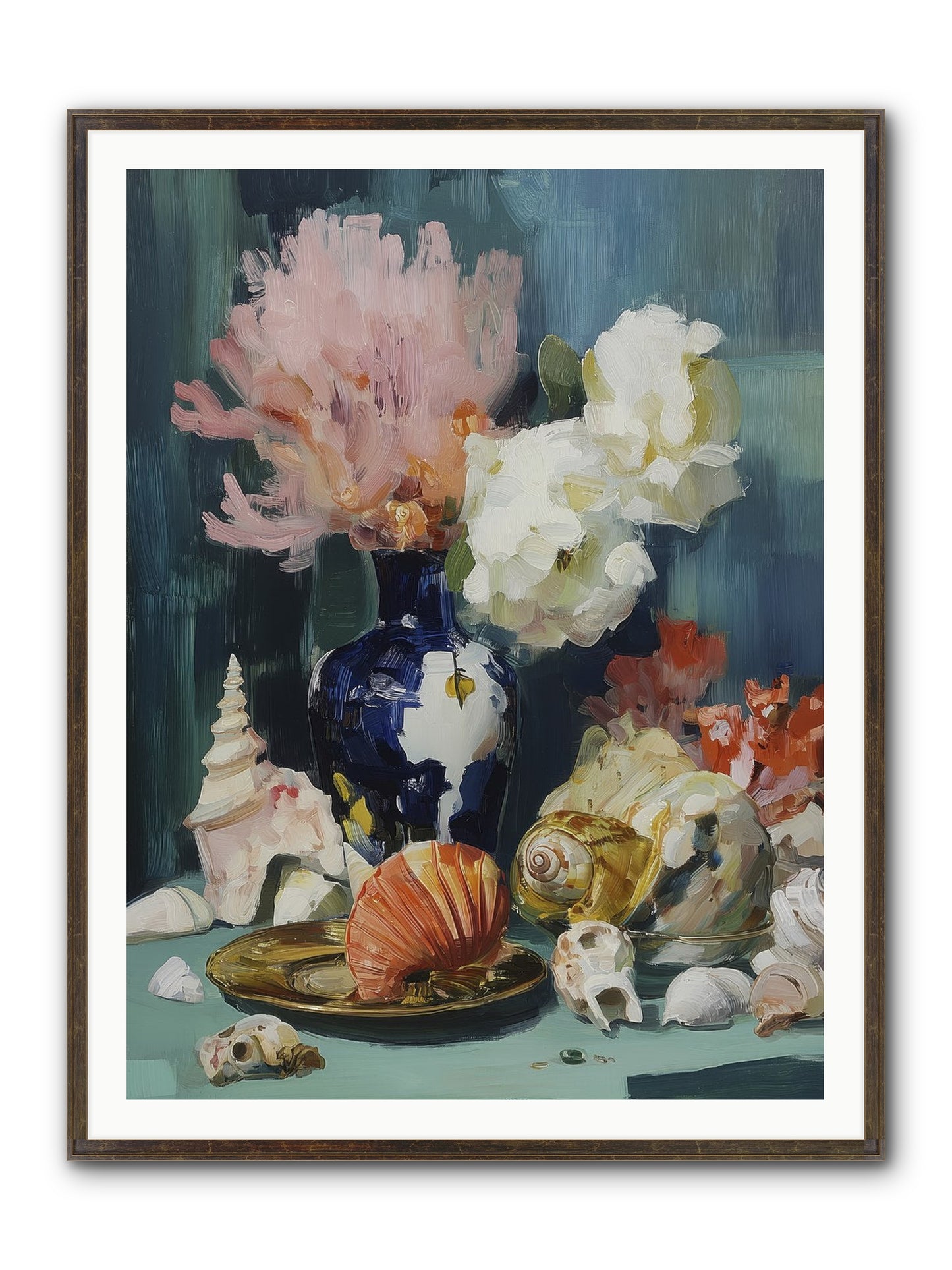 Letter To The Sea Framed Print - Slimwoods Black/Gold 36x48