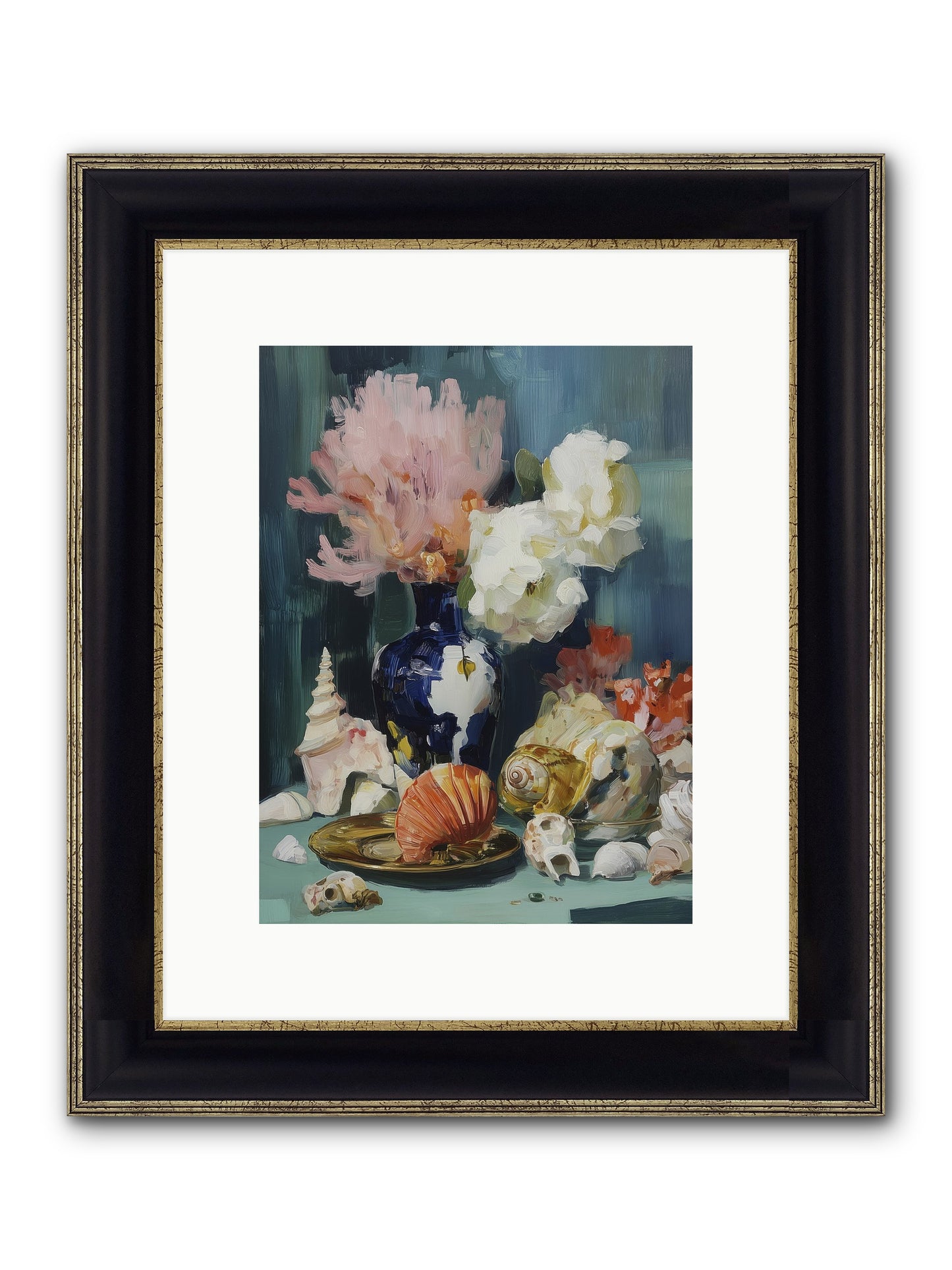 Letter To The Sea Framed Print - Black & Gold 9x12