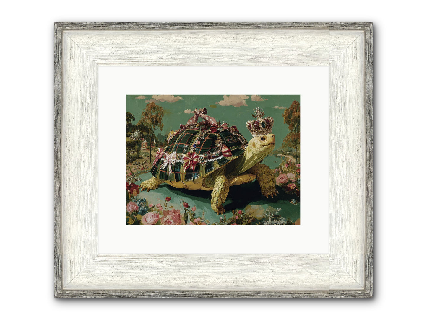 Letters Beyond The Seine Framed Print - Driftwood White 12x9