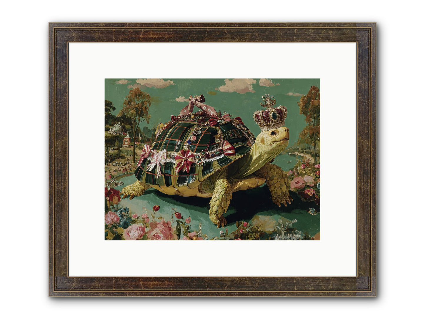 Letters Beyond The Seine Framed Print - Slimwoods Black/Gold 12x9