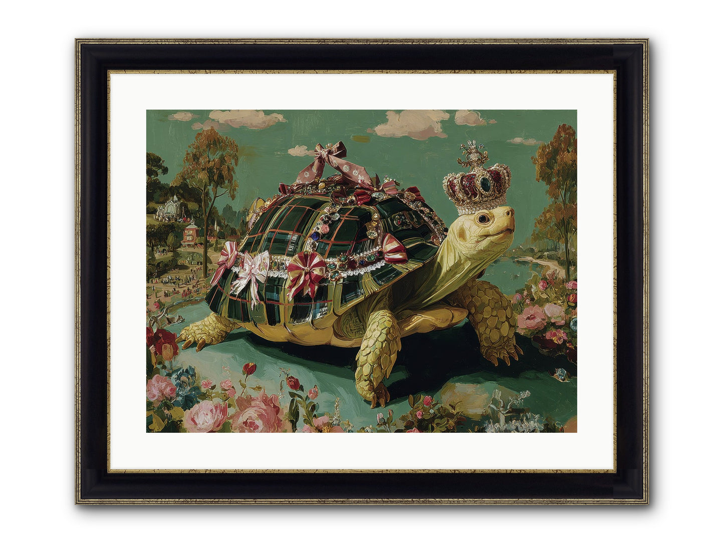 Letters Beyond The Seine Framed Print - Black & Gold 24x18