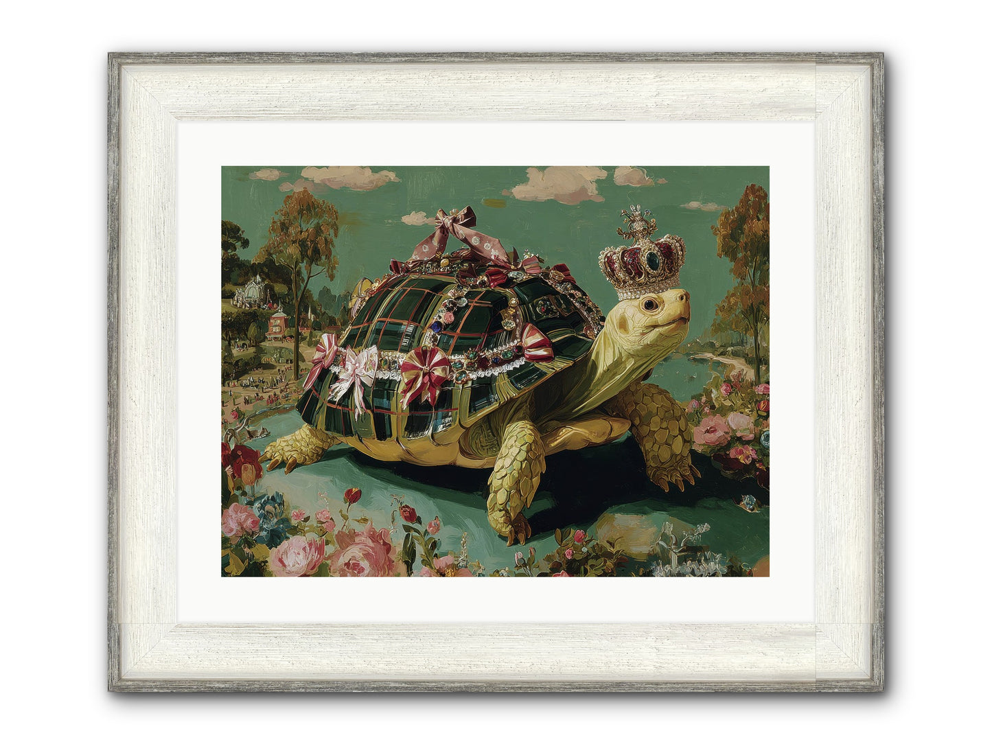 Letters Beyond The Seine Framed Print - Driftwood White 24x18