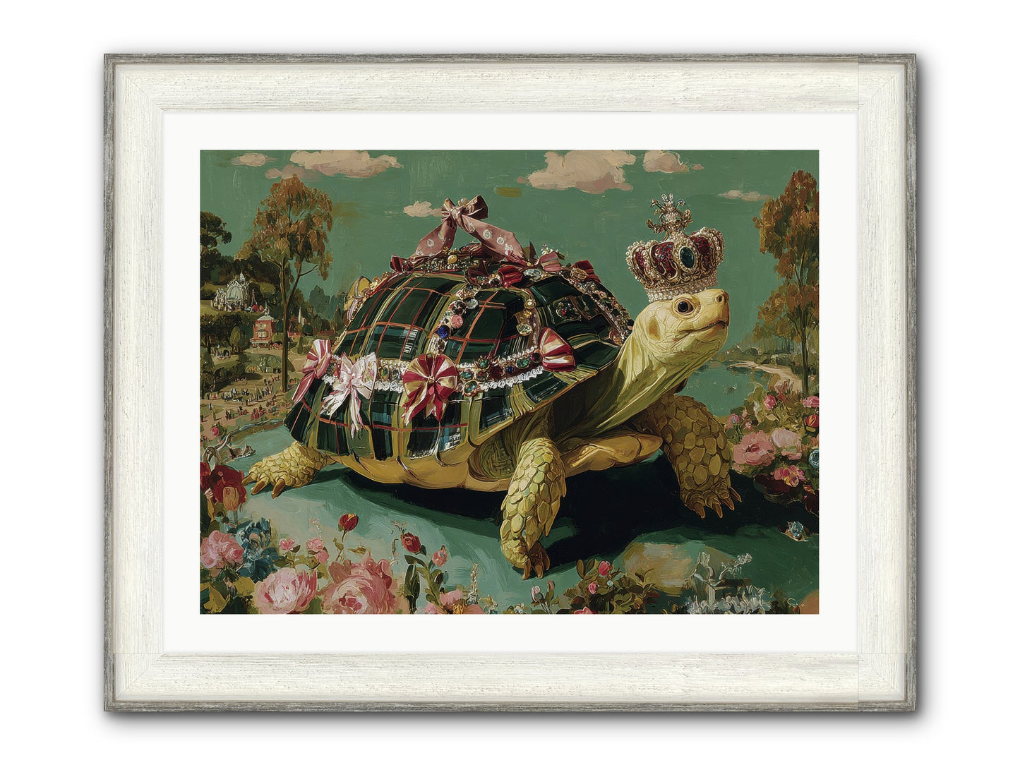 Letters Beyond The Seine Framed Print - Driftwood White 32x24