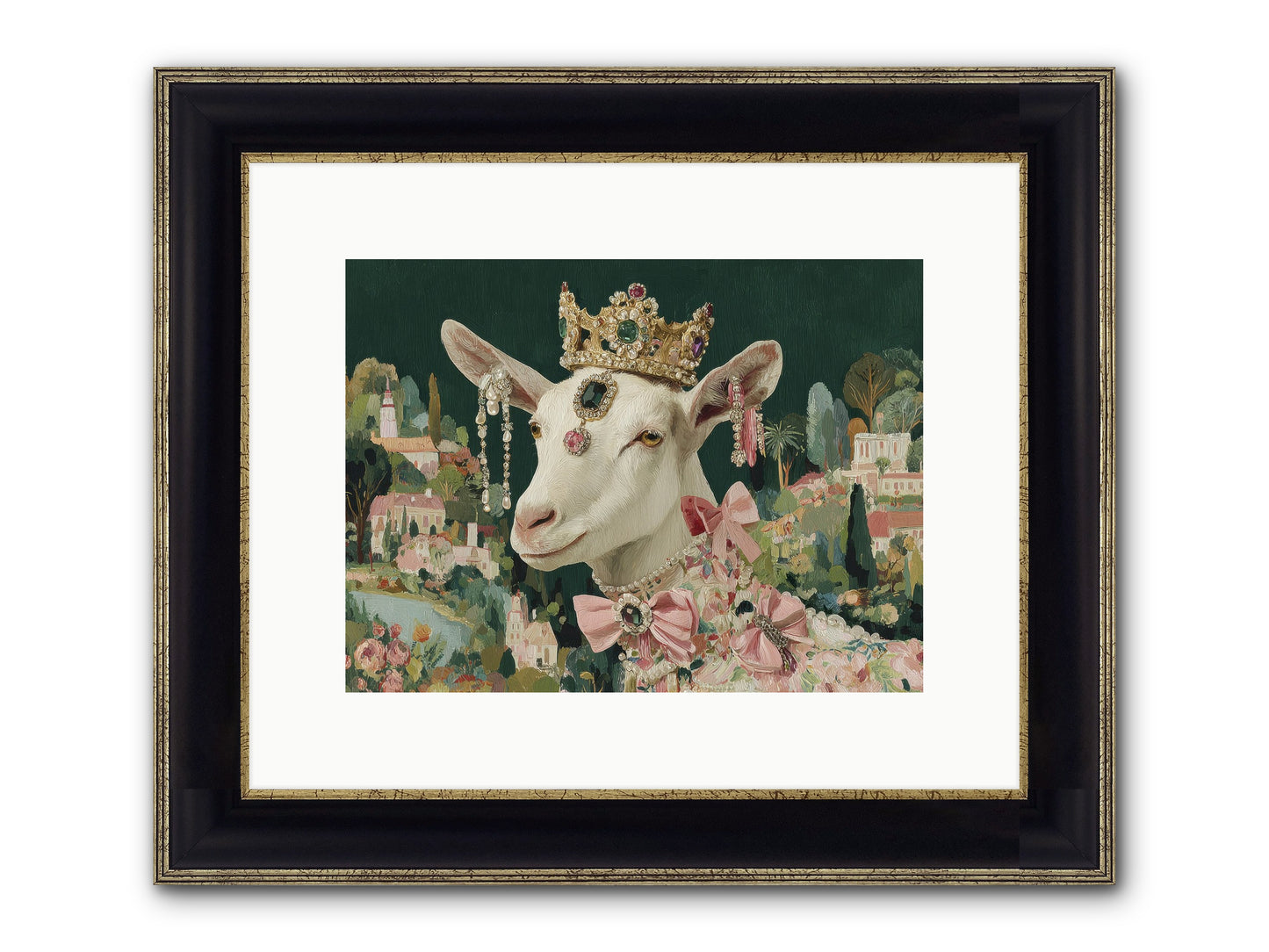 Letters From Afar Framed Print - Black & Gold 12x9