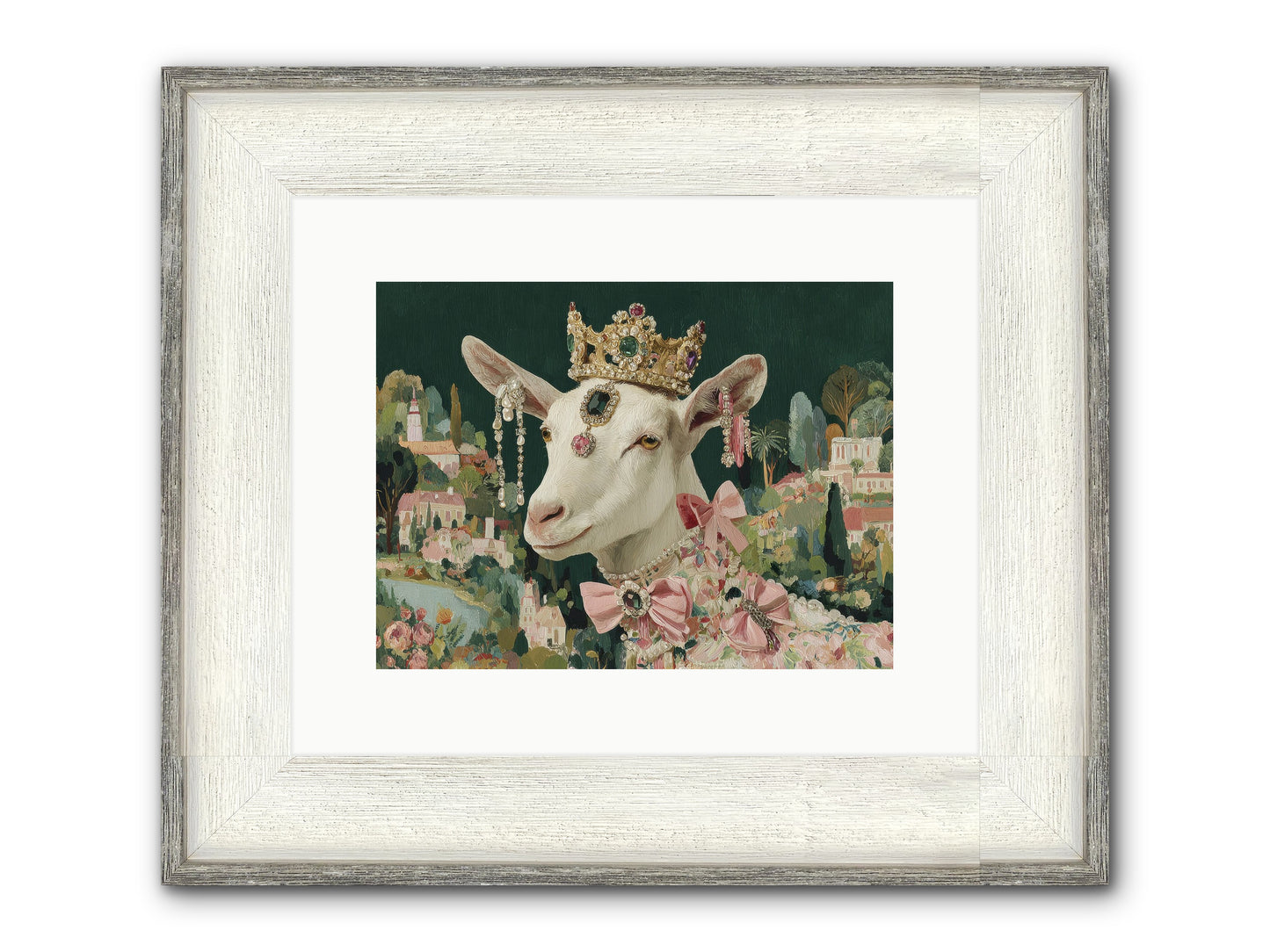 Letters From Afar Framed Print - Driftwood White 12x9