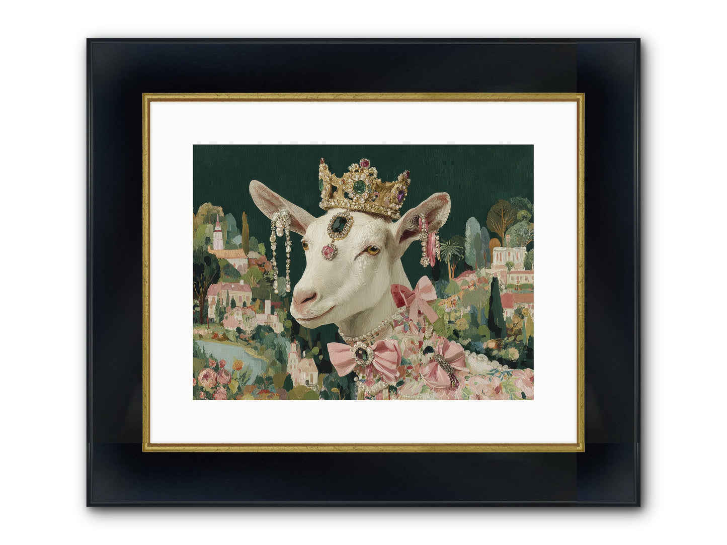 Letters From Afar Framed Print - Wide Black w/Gold 16x12