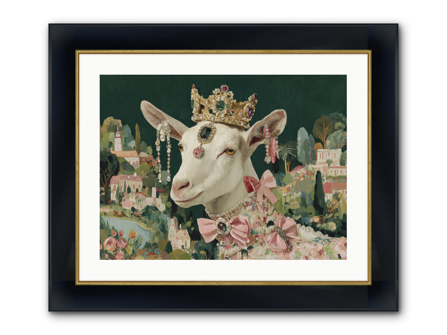 Letters From Afar Framed Print - Wide Black w/Gold 24x18