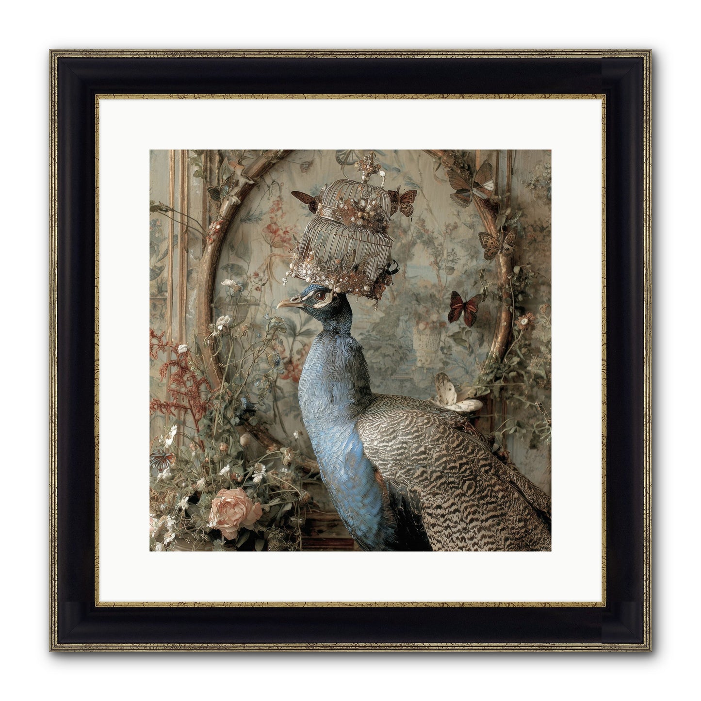 Letters From Lemon Hill Framed Print - Black & Gold 16x16