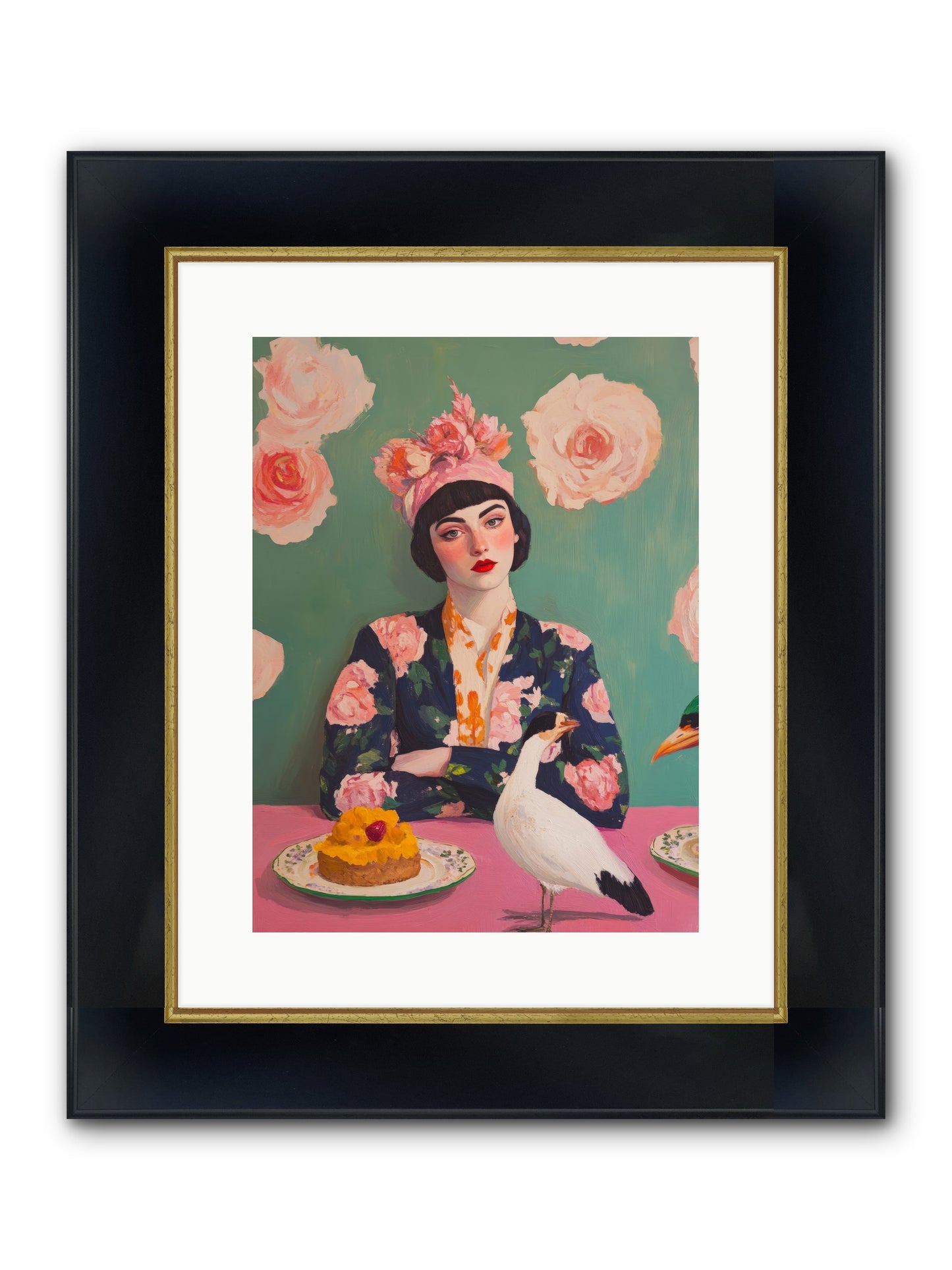 Letters From Marseille Framed Print - Wide Black w/Gold 12x16