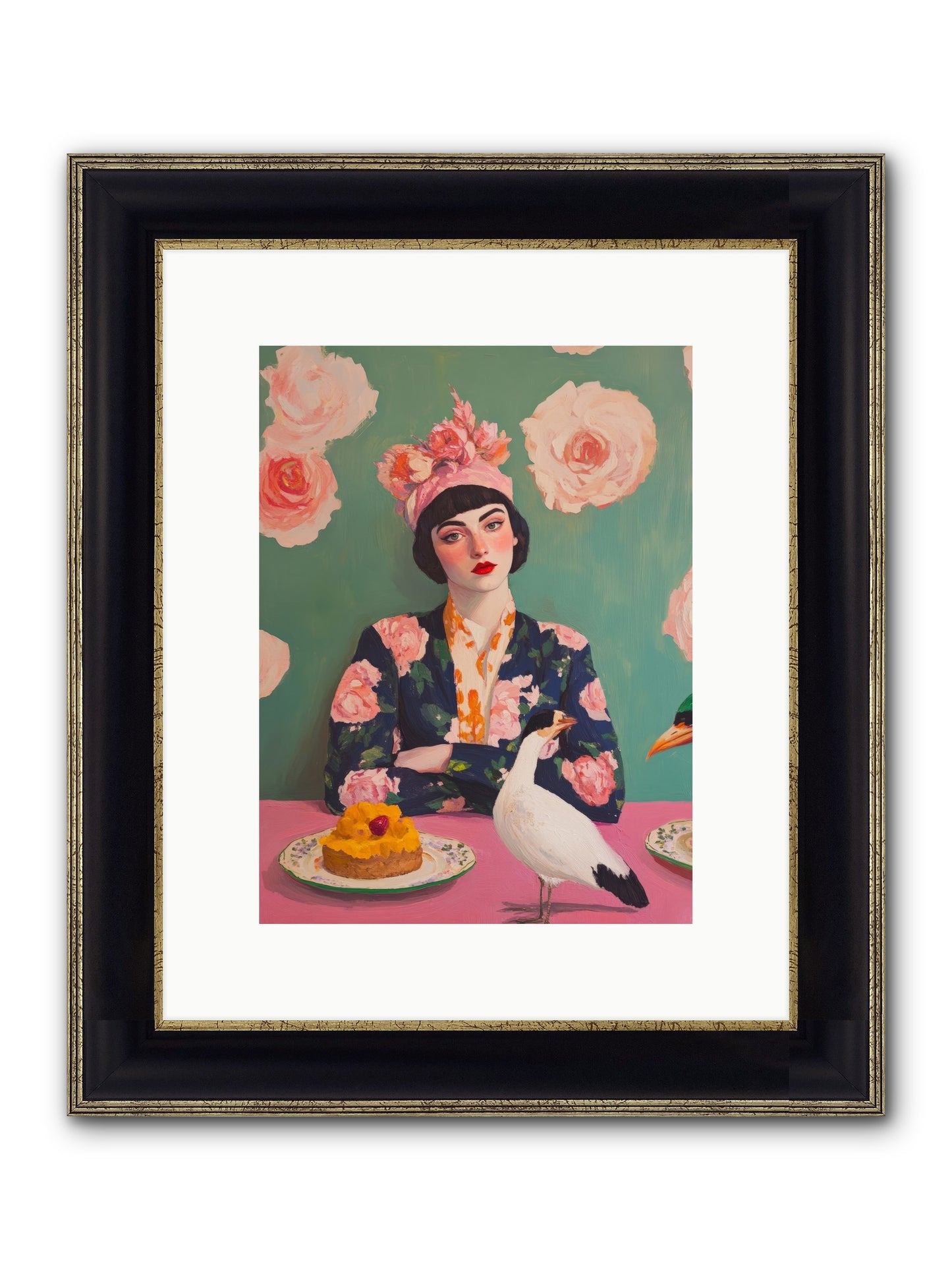 Letters From Marseille Framed Print - Black & Gold 9x12