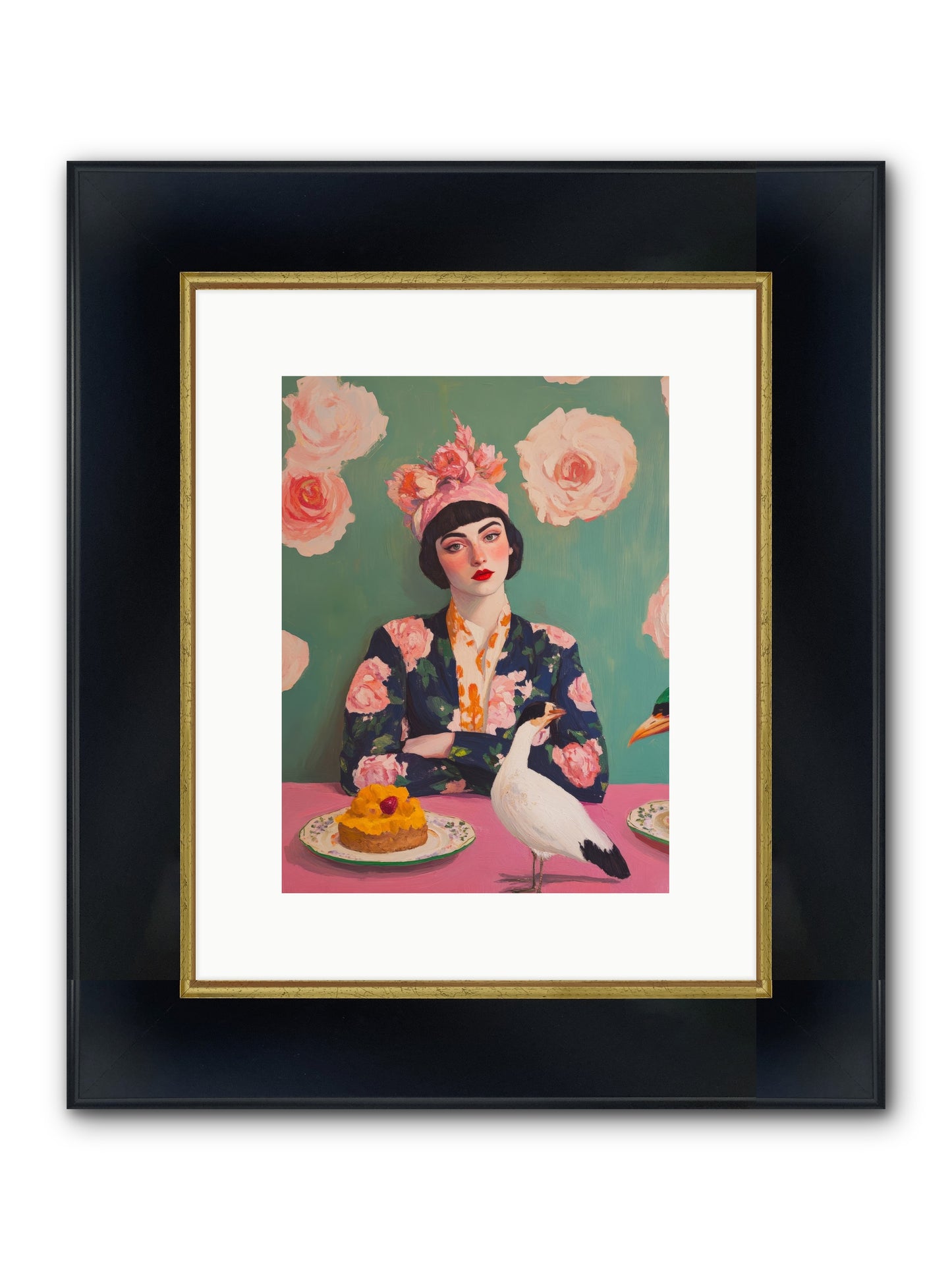 Letters From Marseille Framed Print - Wide Black w/Gold 9x12