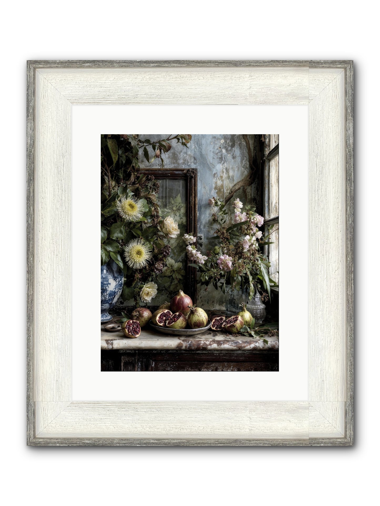 Letters From Paradise Framed Print - Driftwood White 12x16