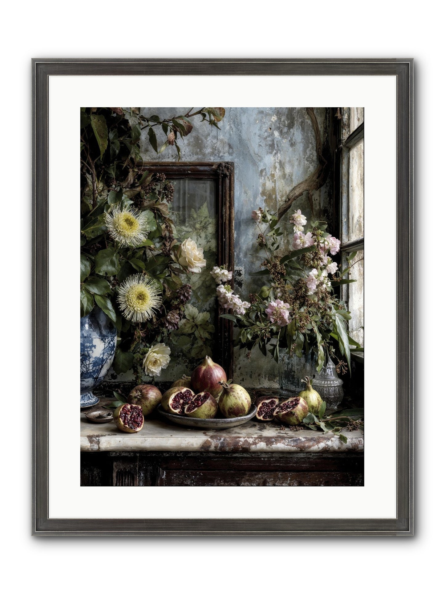 Letters From Paradise Framed Print - Slimwoods Black/Silver 18x24