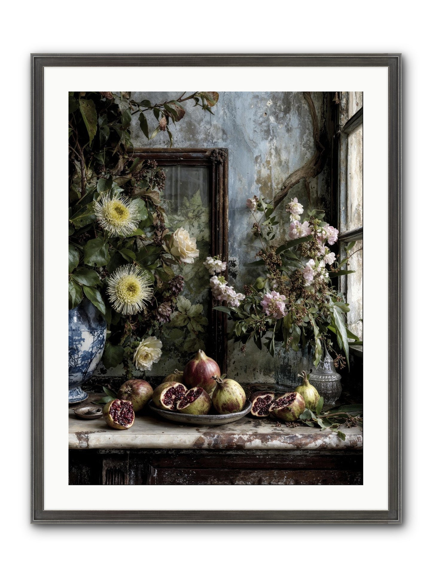Letters From Paradise Framed Print - Slimwoods Black/Silver 24x32
