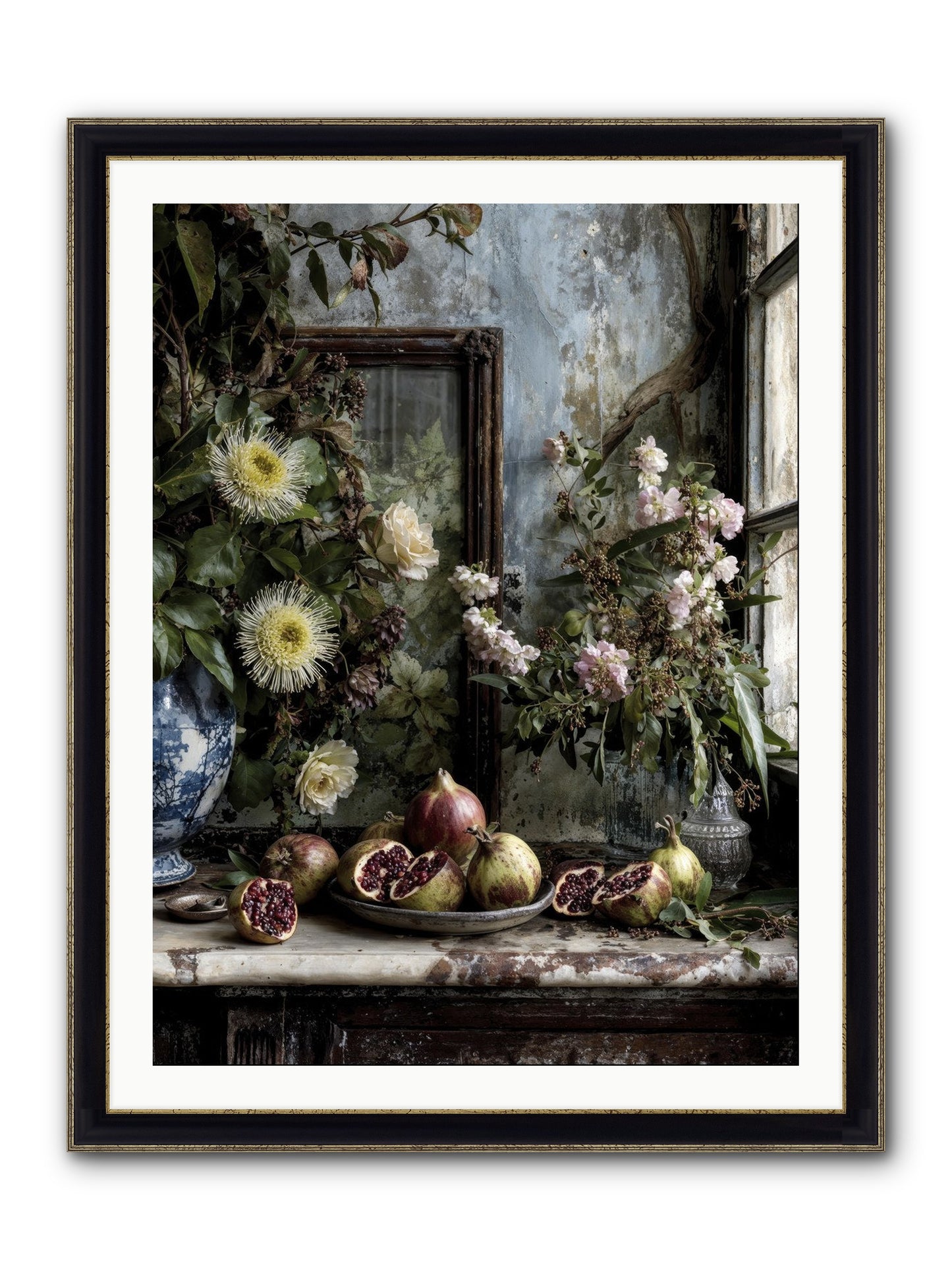 Letters From Paradise Framed Print - Black & Gold 30x40