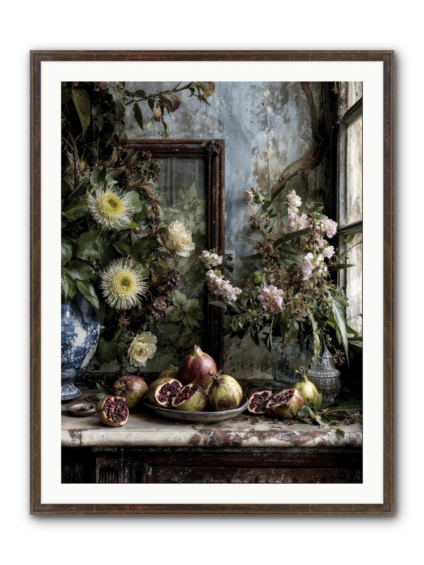 Letters From Paradise Framed Print - Slimwoods Black/Gold 30x40