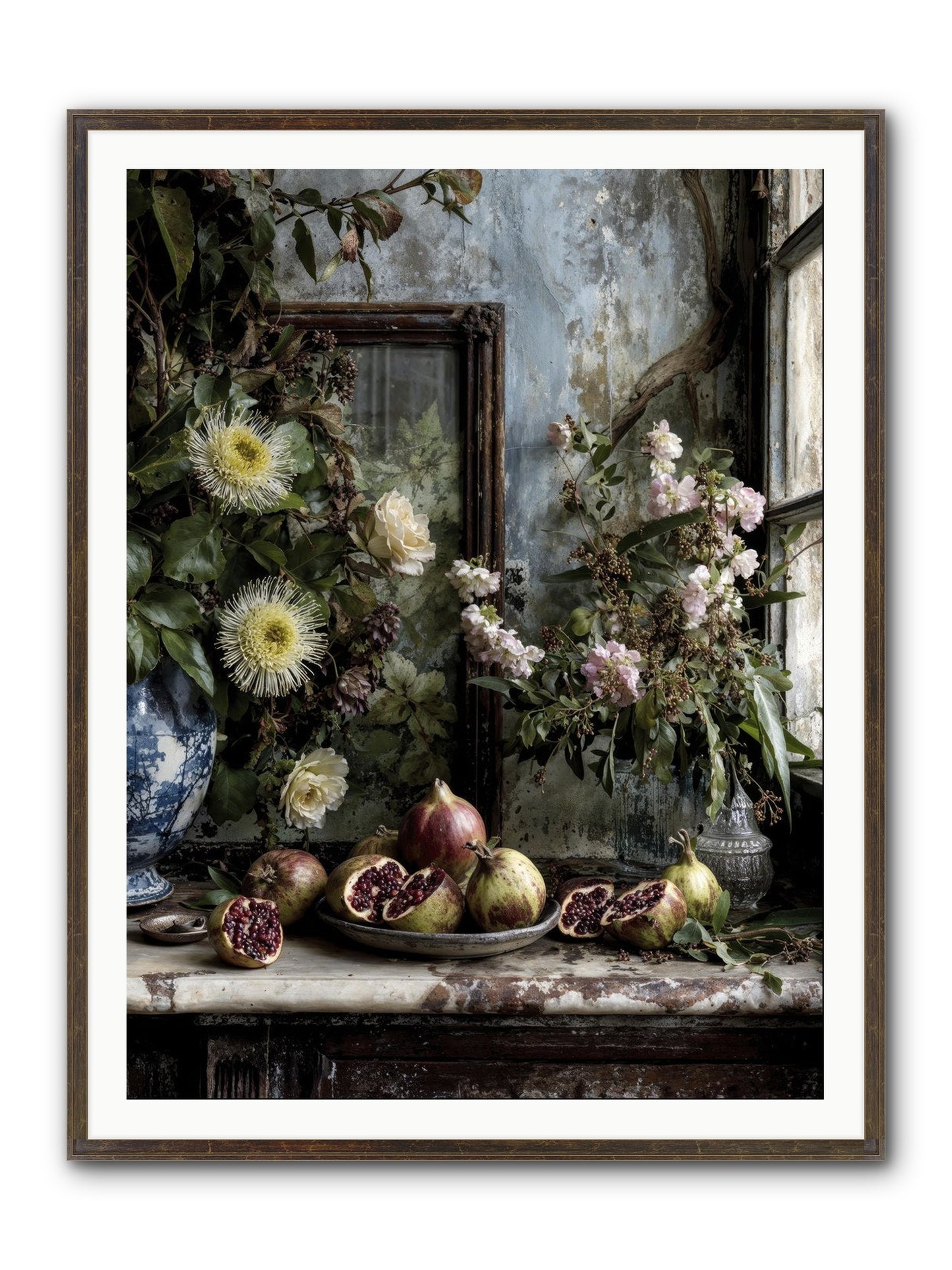 Letters From Paradise Framed Print - Slimwoods Black/Gold 36x48