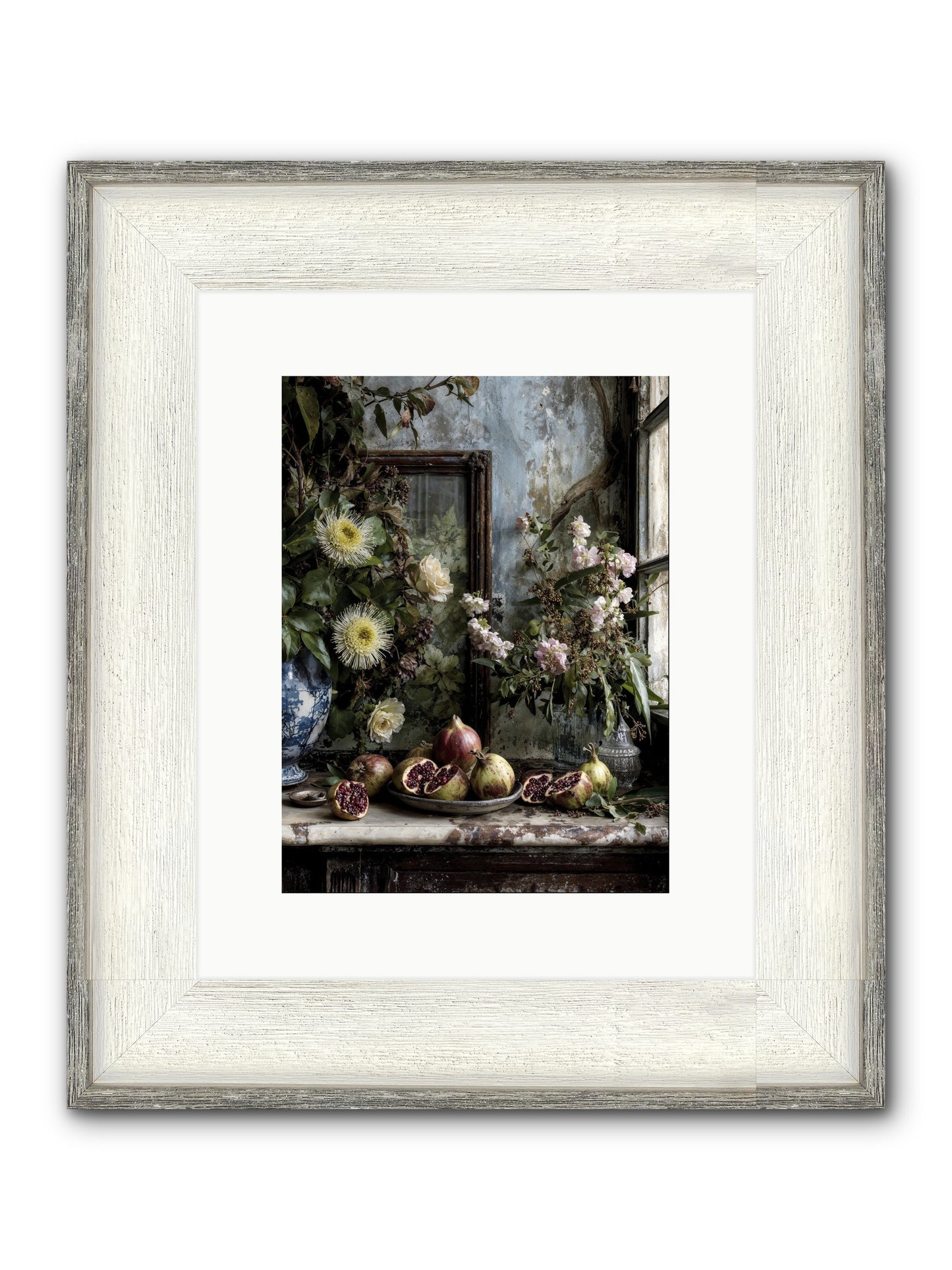 Letters From Paradise Framed Print - Driftwood White 9x12