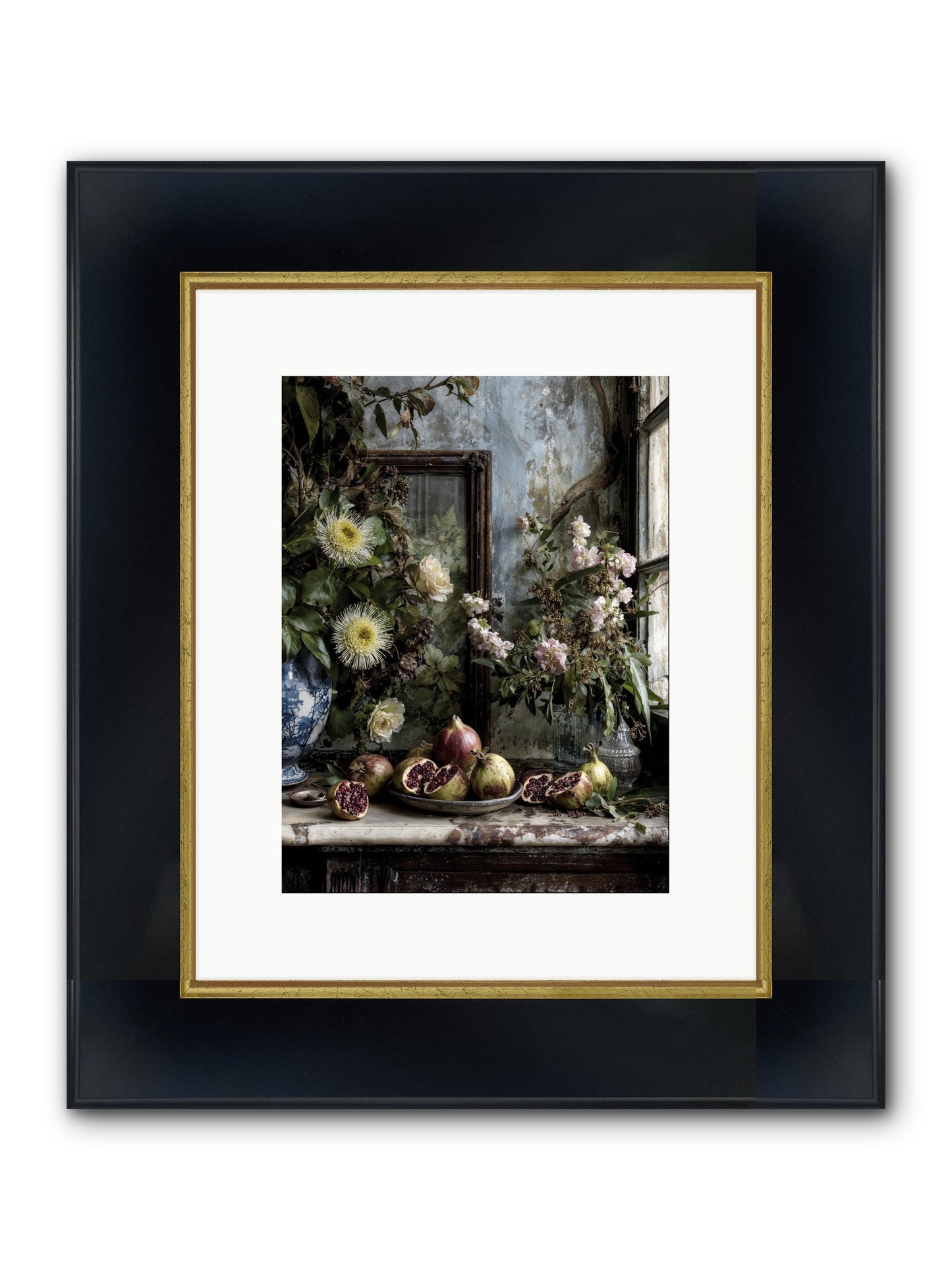 Letters From Paradise Framed Print - Wide Black w/Gold 9x12