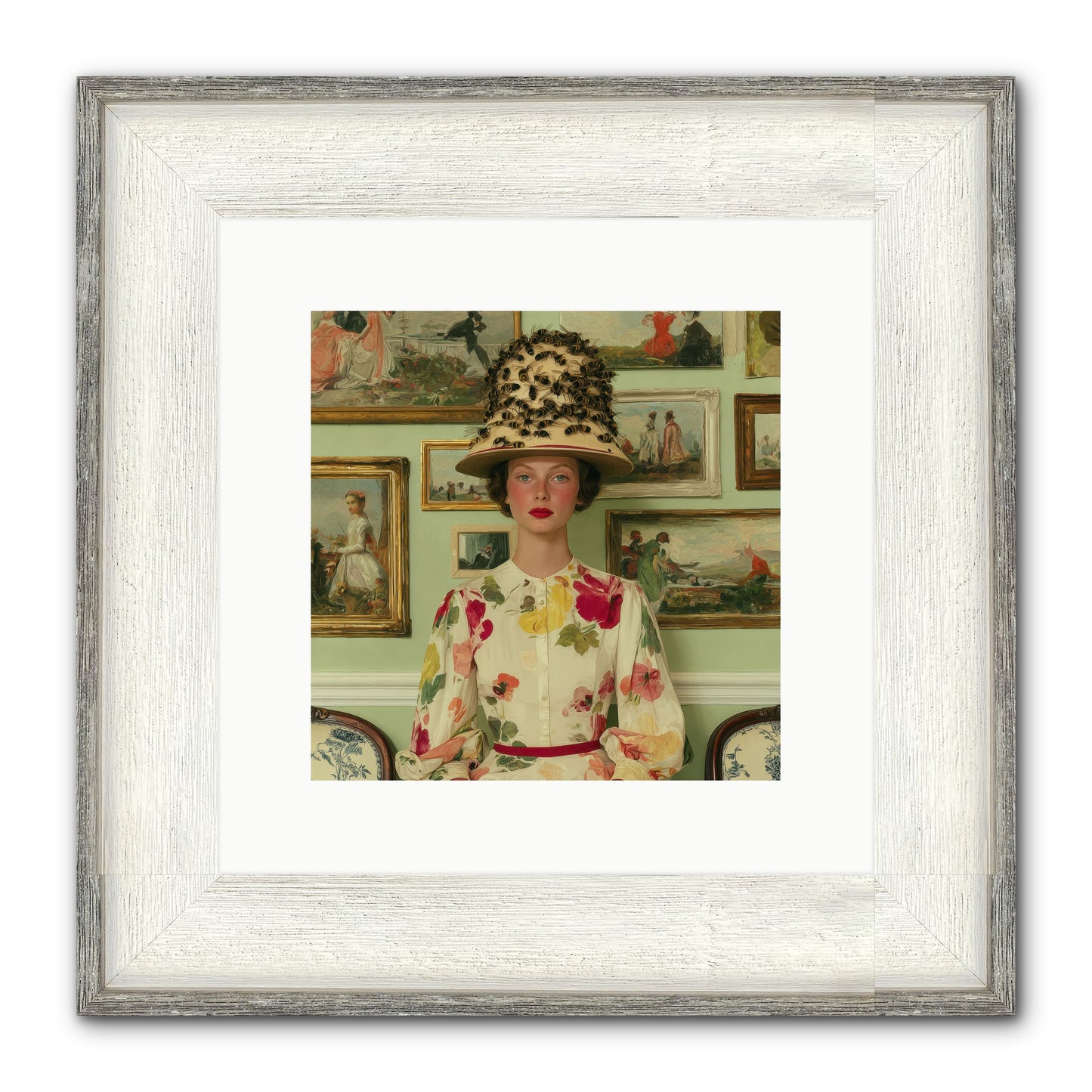 Letters From The Linen District Framed Print - Driftwood White 10x10