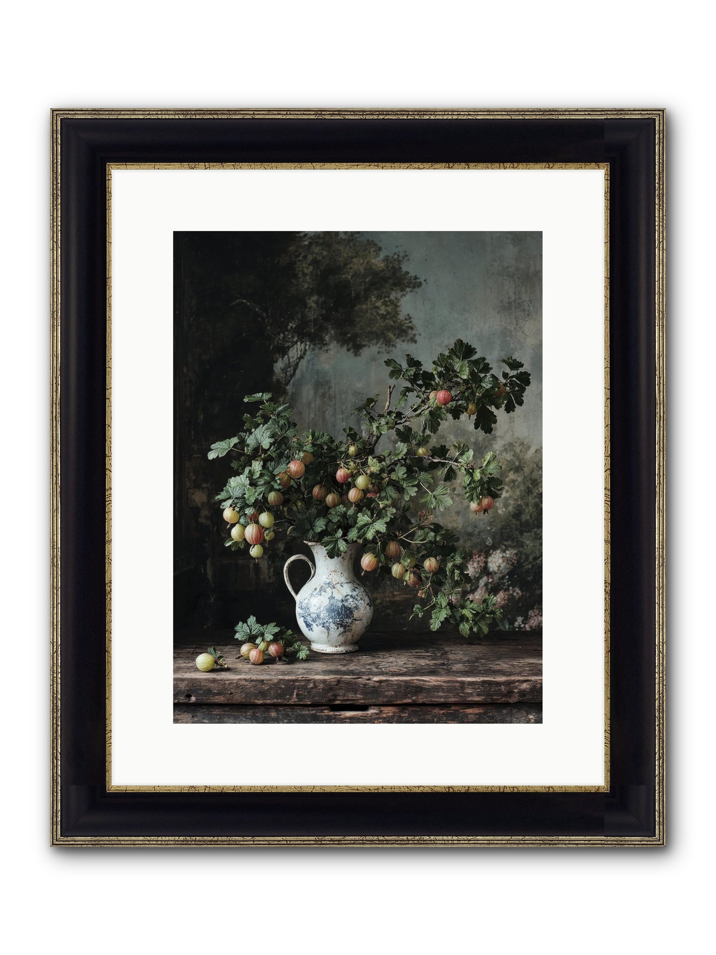 Letters Home Framed Print - Black & Gold 12x16
