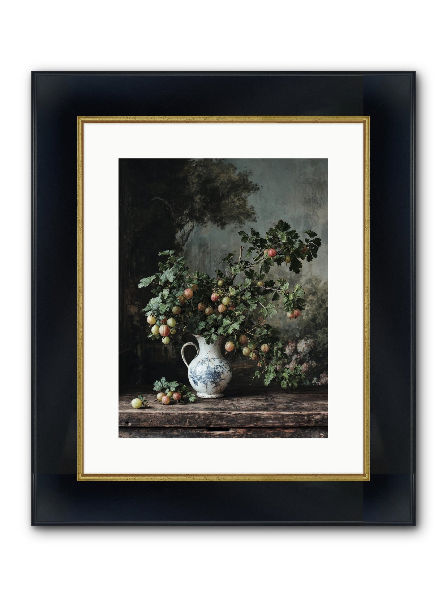 Letters Home Framed Print - Wide Black w/Gold 12x16