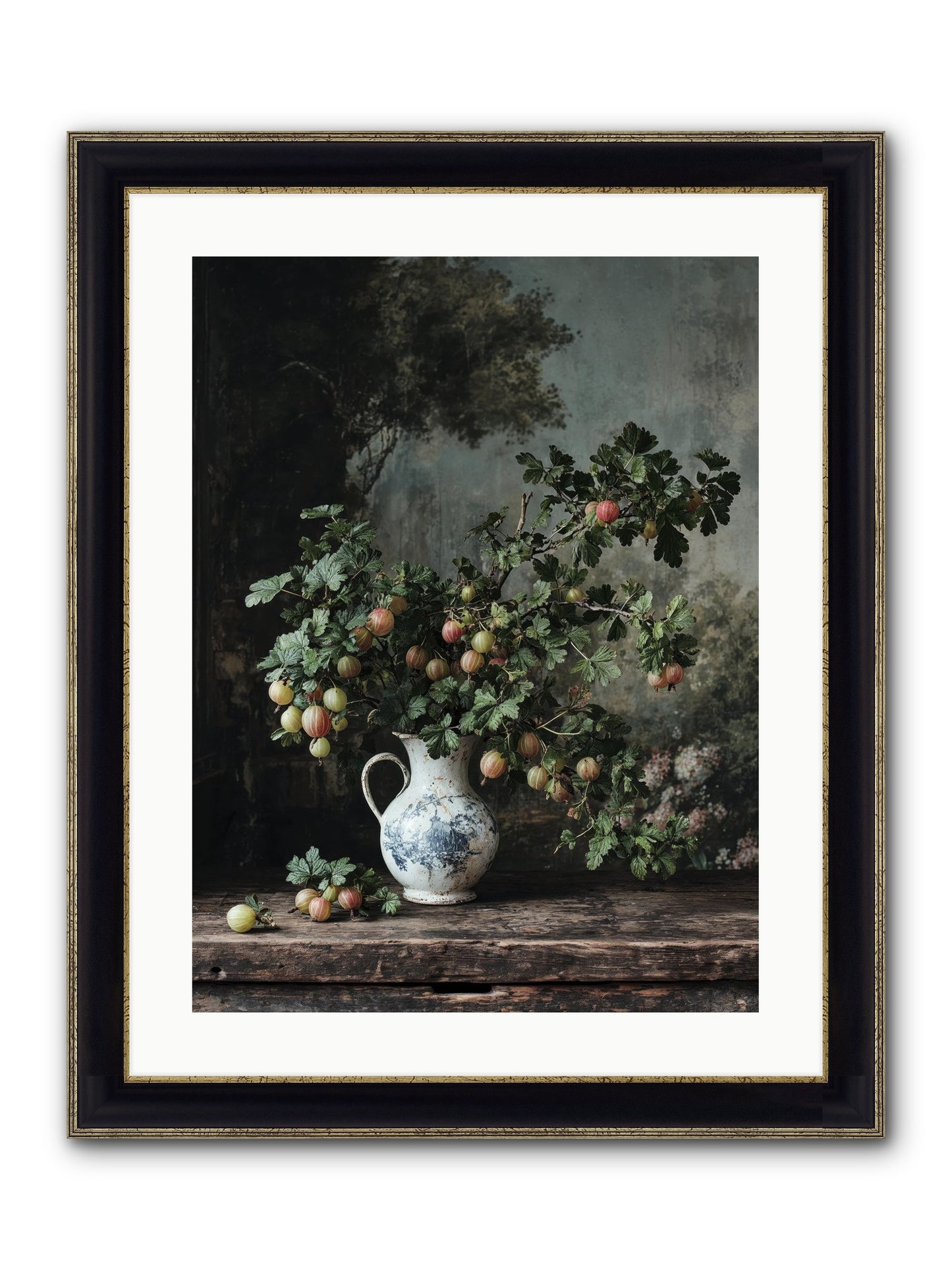 Letters Home Framed Print - Black & Gold 18x24