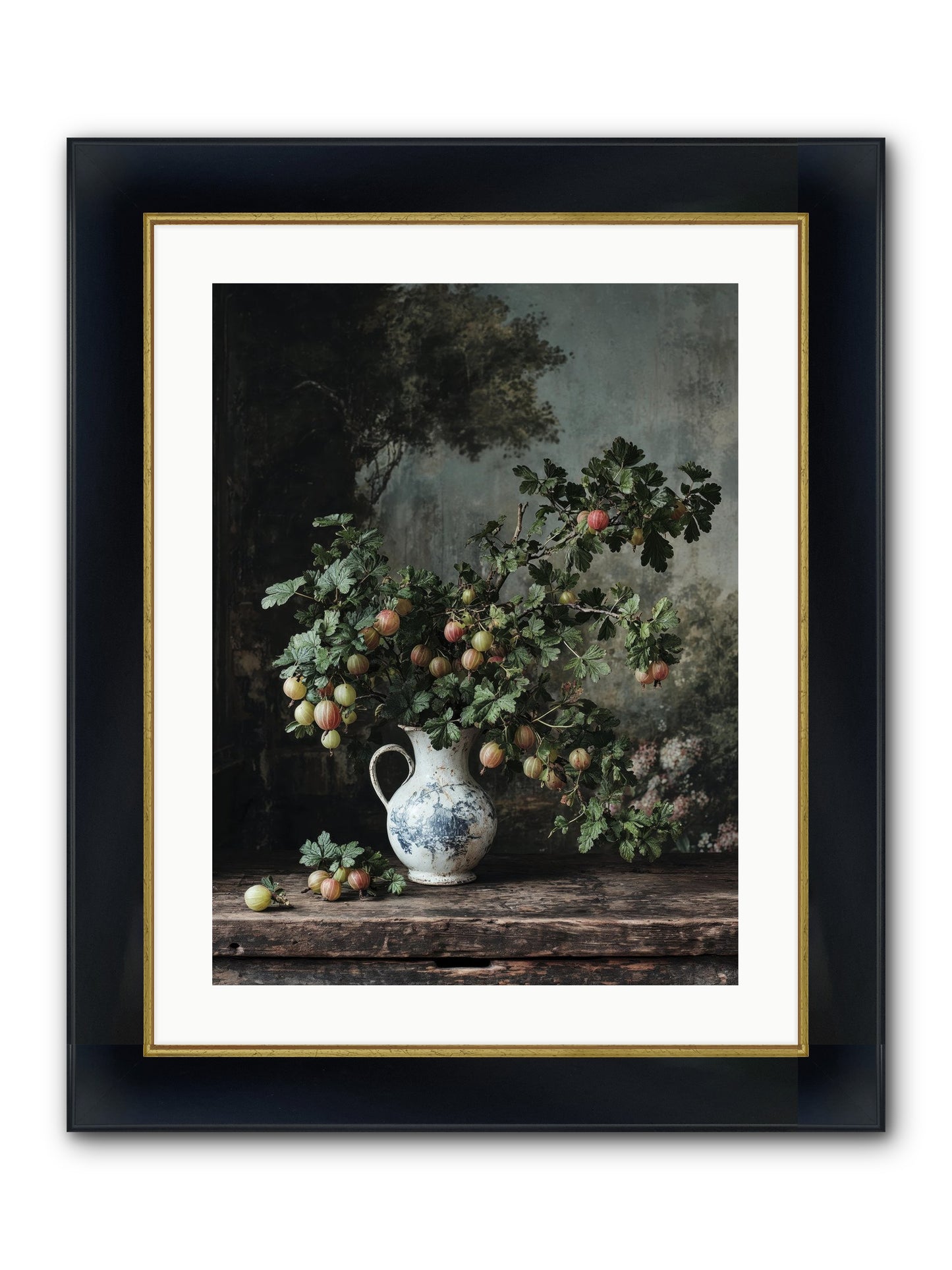 Letters Home Framed Print - Wide Black w/Gold 18x24