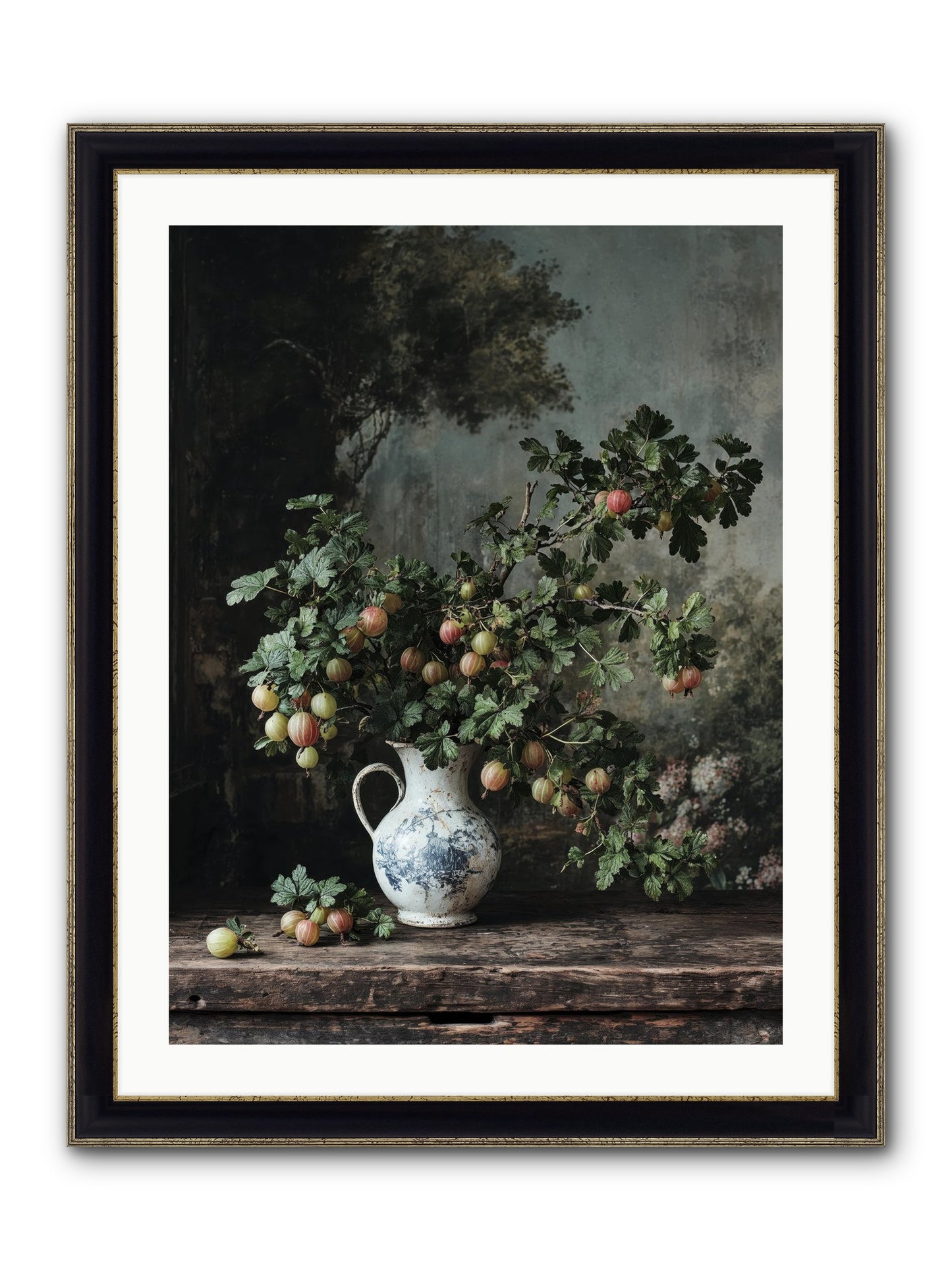Letters Home Framed Print - Black & Gold 24x32
