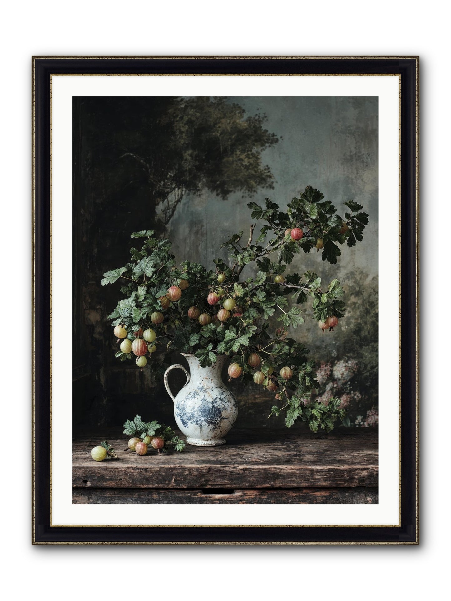 Letters Home Framed Print - Black & Gold 30x40