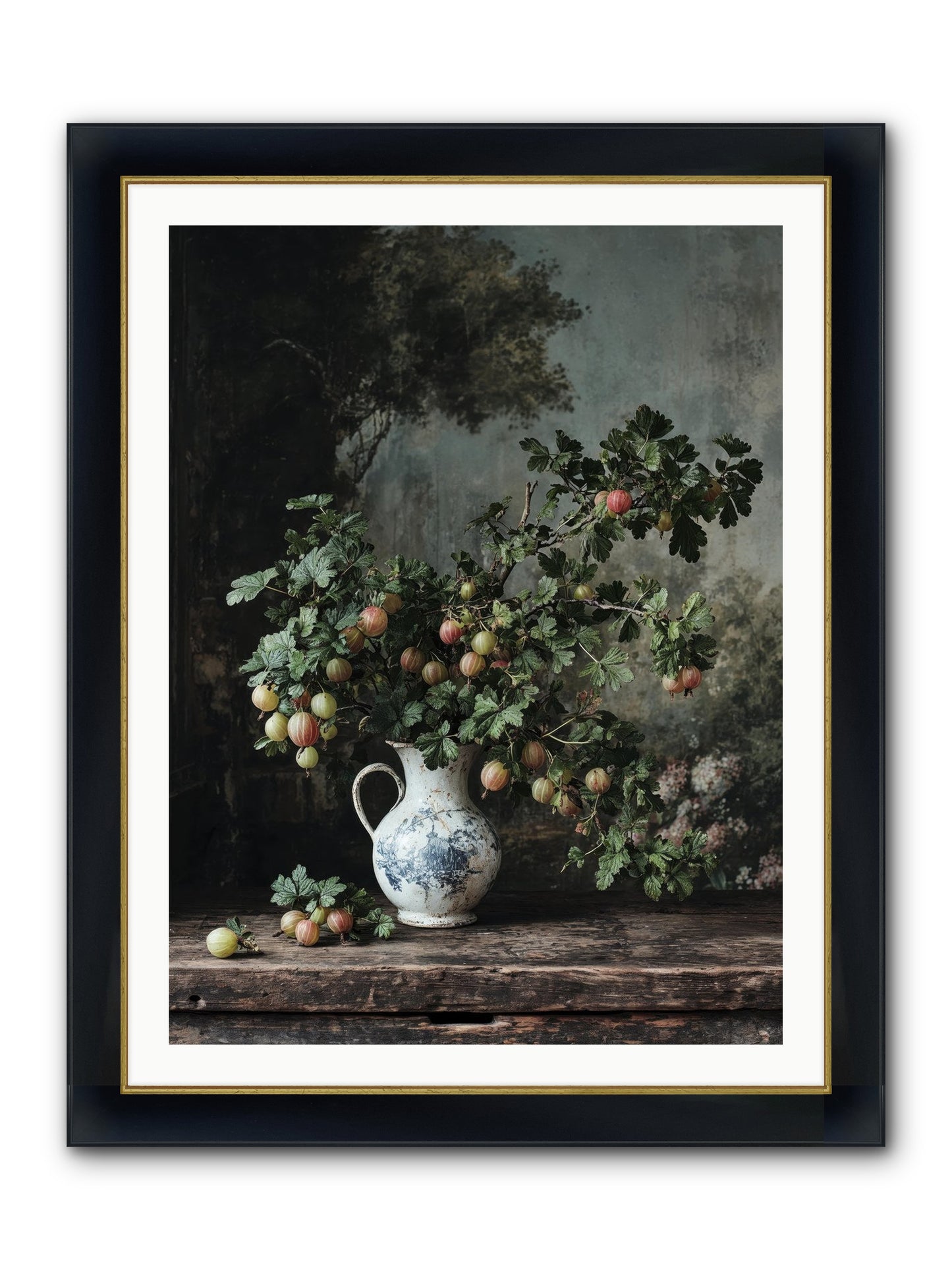 Letters Home Framed Print - Wide Black w/Gold 30x40