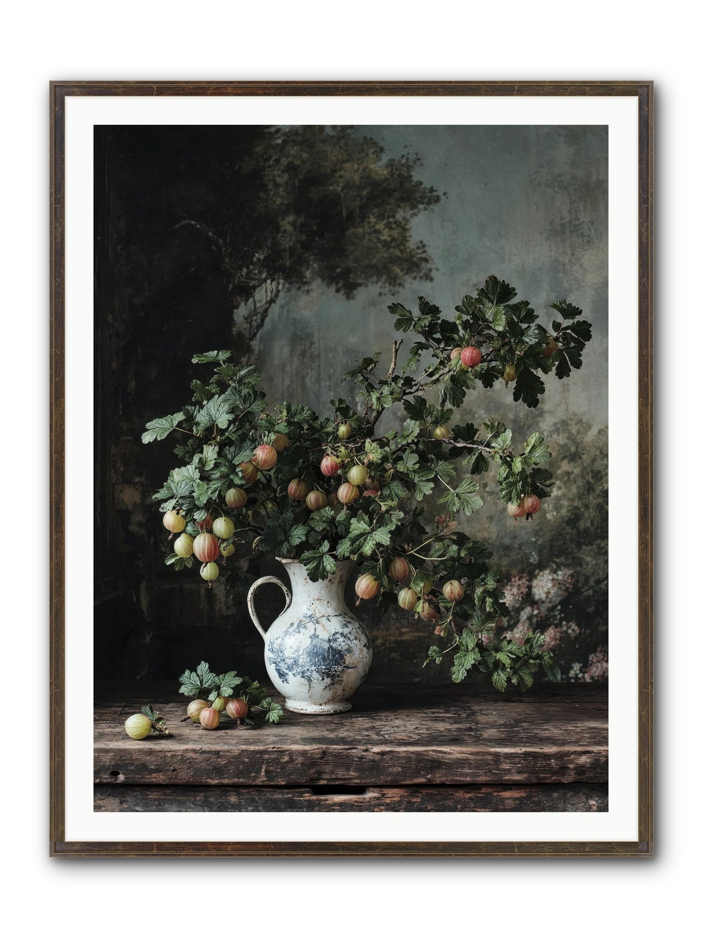Letters Home Framed Print - Slimwoods Black/Gold 36x48