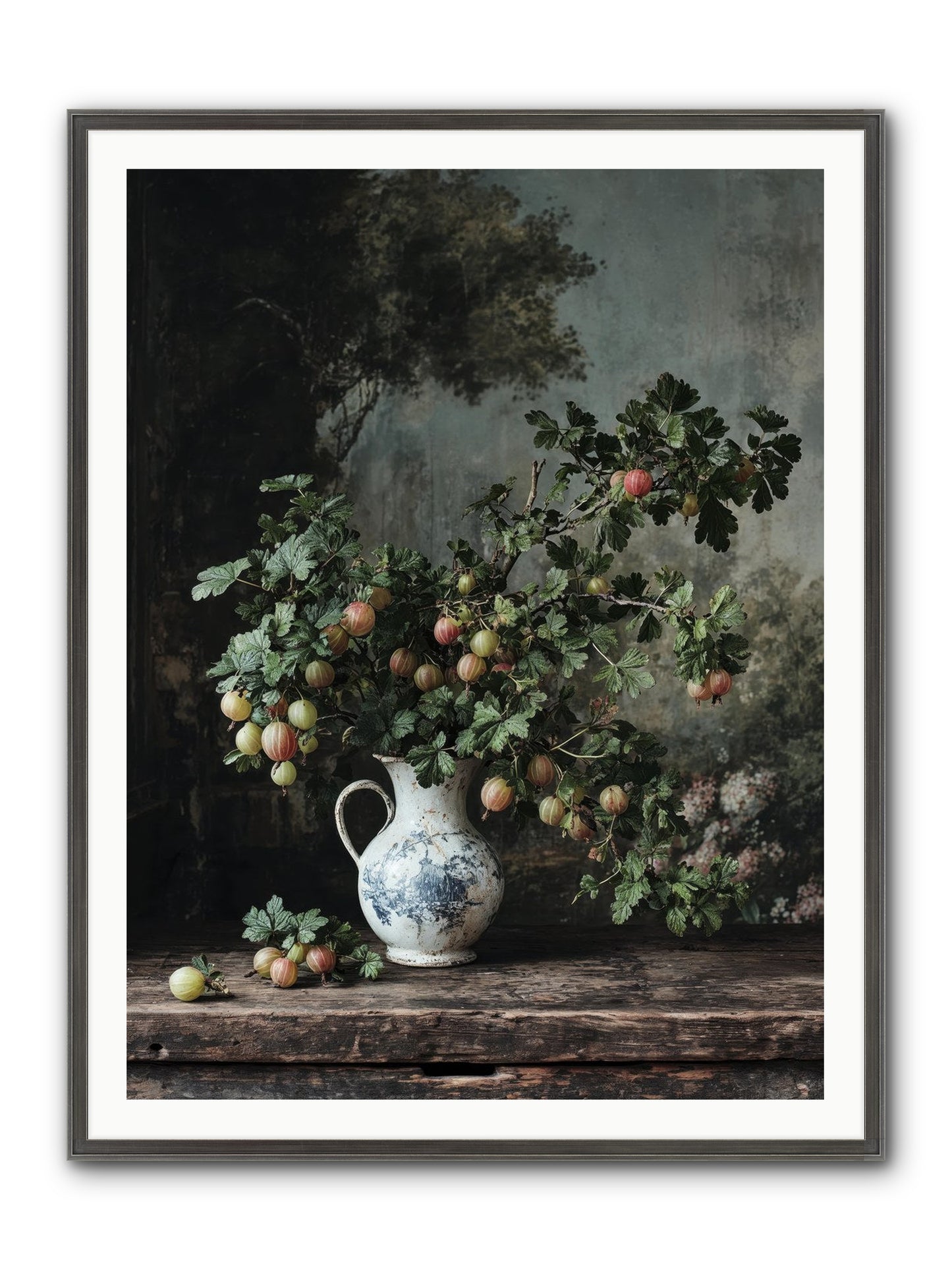 Letters Home Framed Print - Slimwoods Black/Silver 36x48