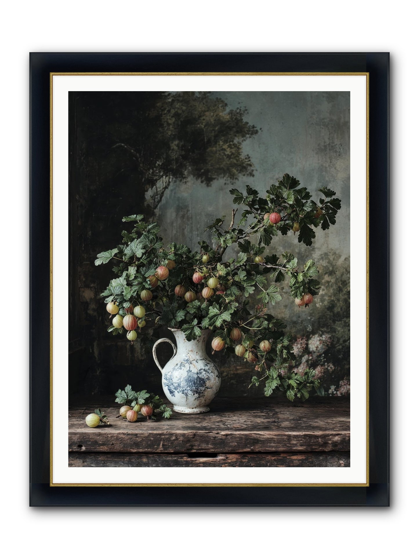 Letters Home Framed Print - Wide Black w/Gold 36x48