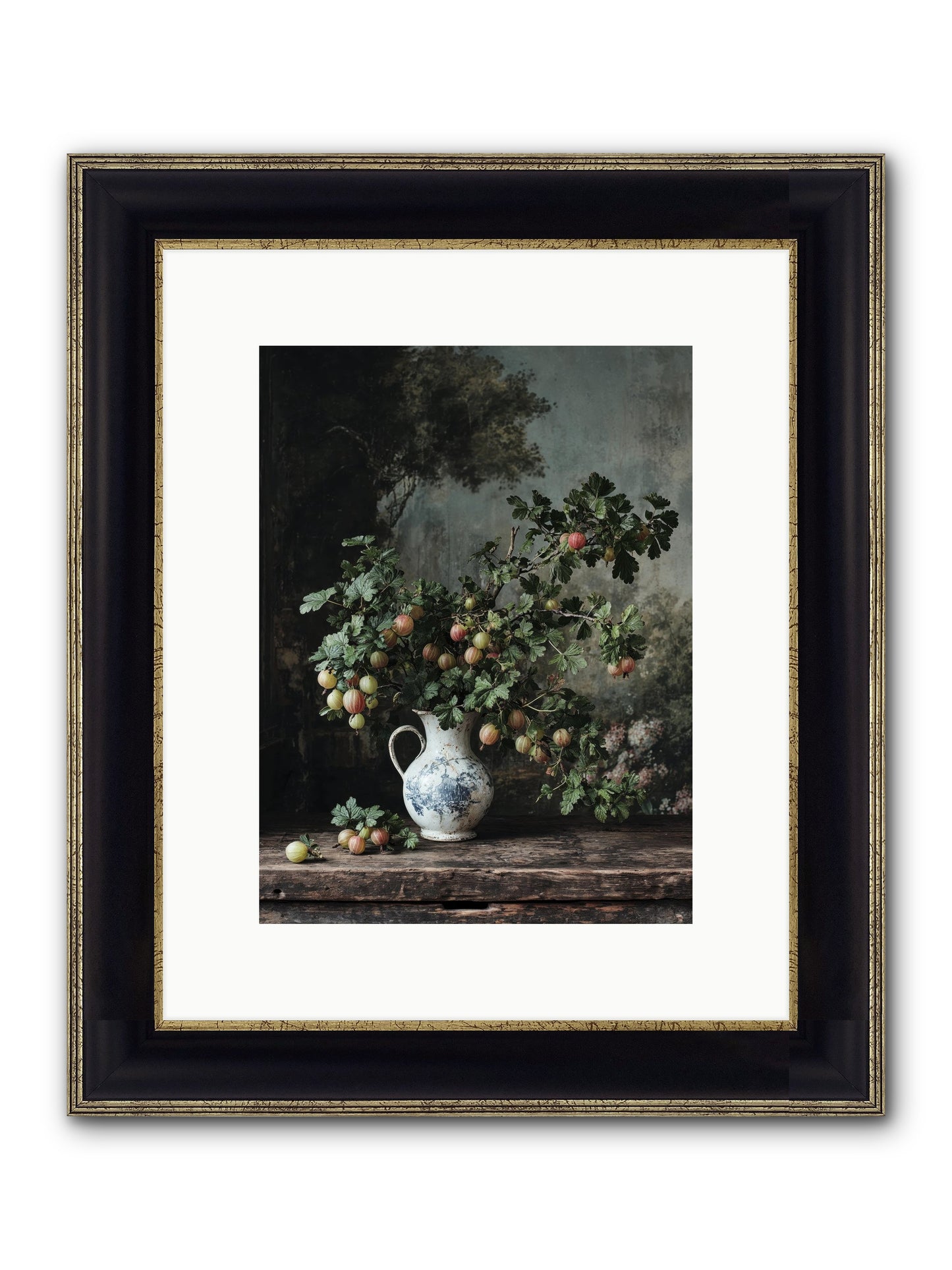 Letters Home Framed Print - Black & Gold 9x12