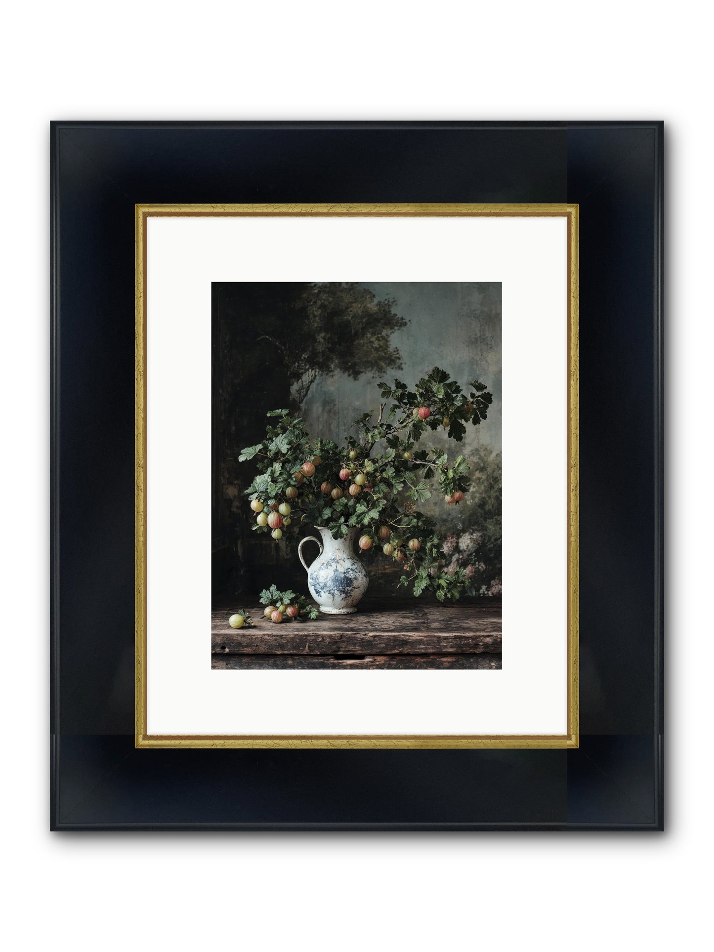 Letters Home Framed Print - Wide Black w/Gold 9x12