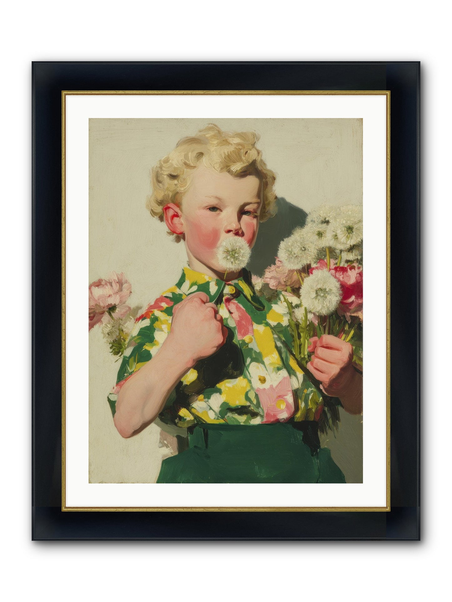 Letters To June Framed Print - Wide Black w/Gold 24x32